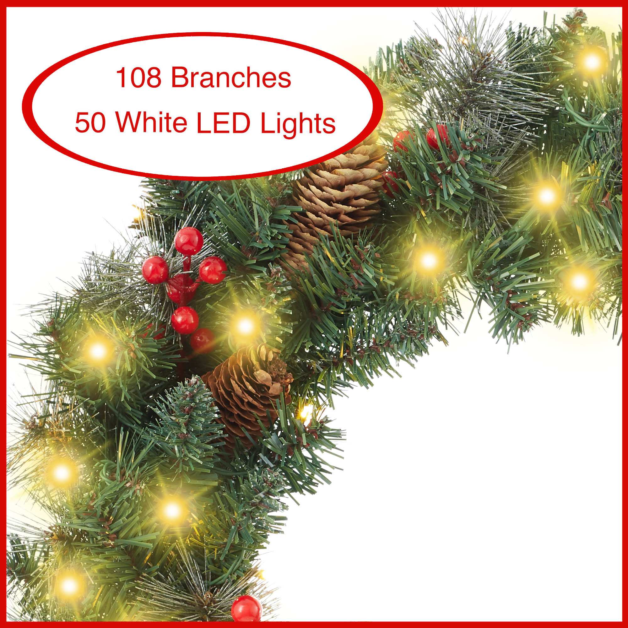 Casafield SZN-WR-24PLD Artificial-Christmas-Wreaths - View #2