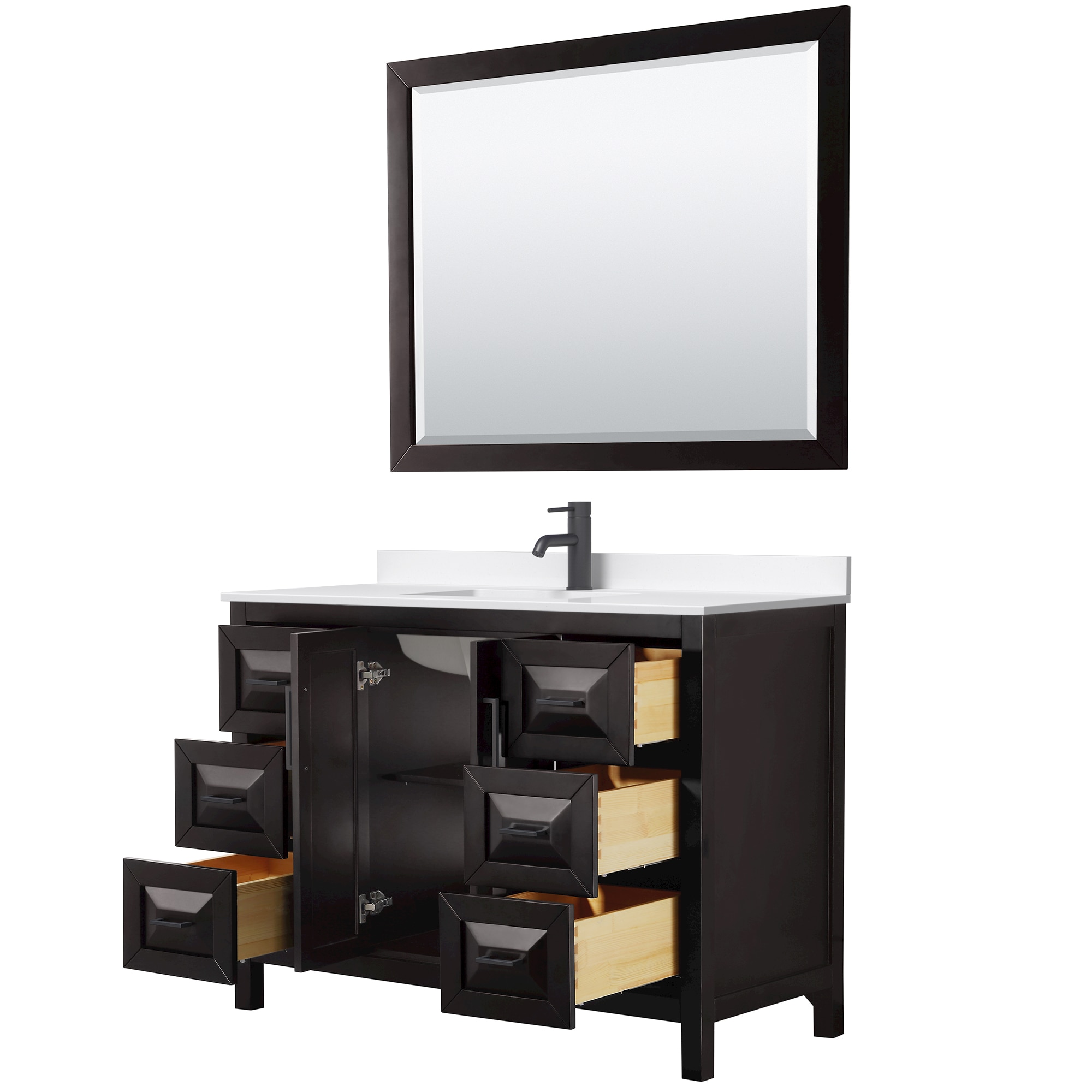 Wyndham Collection WCV252548SEBWQUNSM46 Bath-Vanity-Combo - View #2