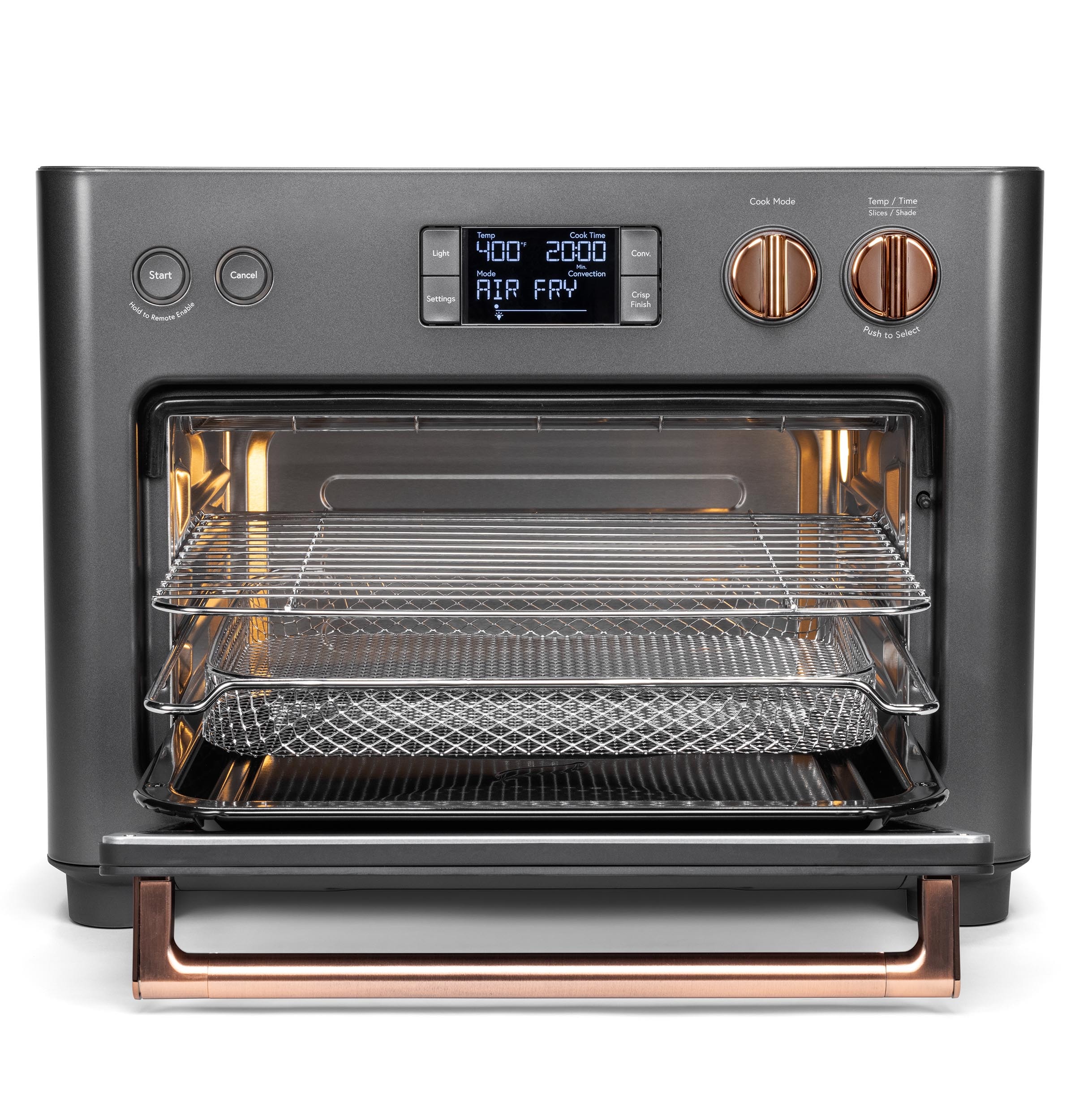 Deco Chef 24 qt Stainless Steel Countertop 1700 Watt Toaster Oven with Built-in Air Fryer and Included Rotisserie Assembly, Grill Rack, Frying