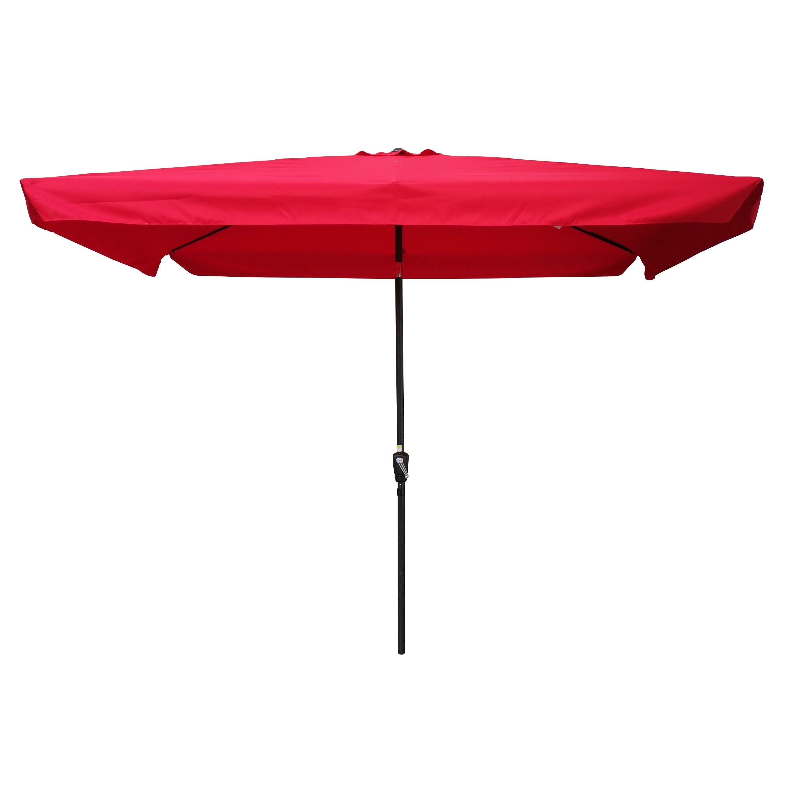 Clihome WSCH-7940A6562 10-ft Aluminum Red Push-button Tilt Market Patio Umbrella