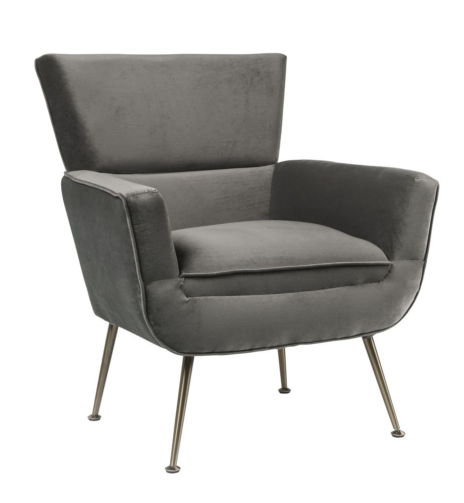 ACME FURNITURE 59522 Varik Modern Gray Velvet Accent Chair