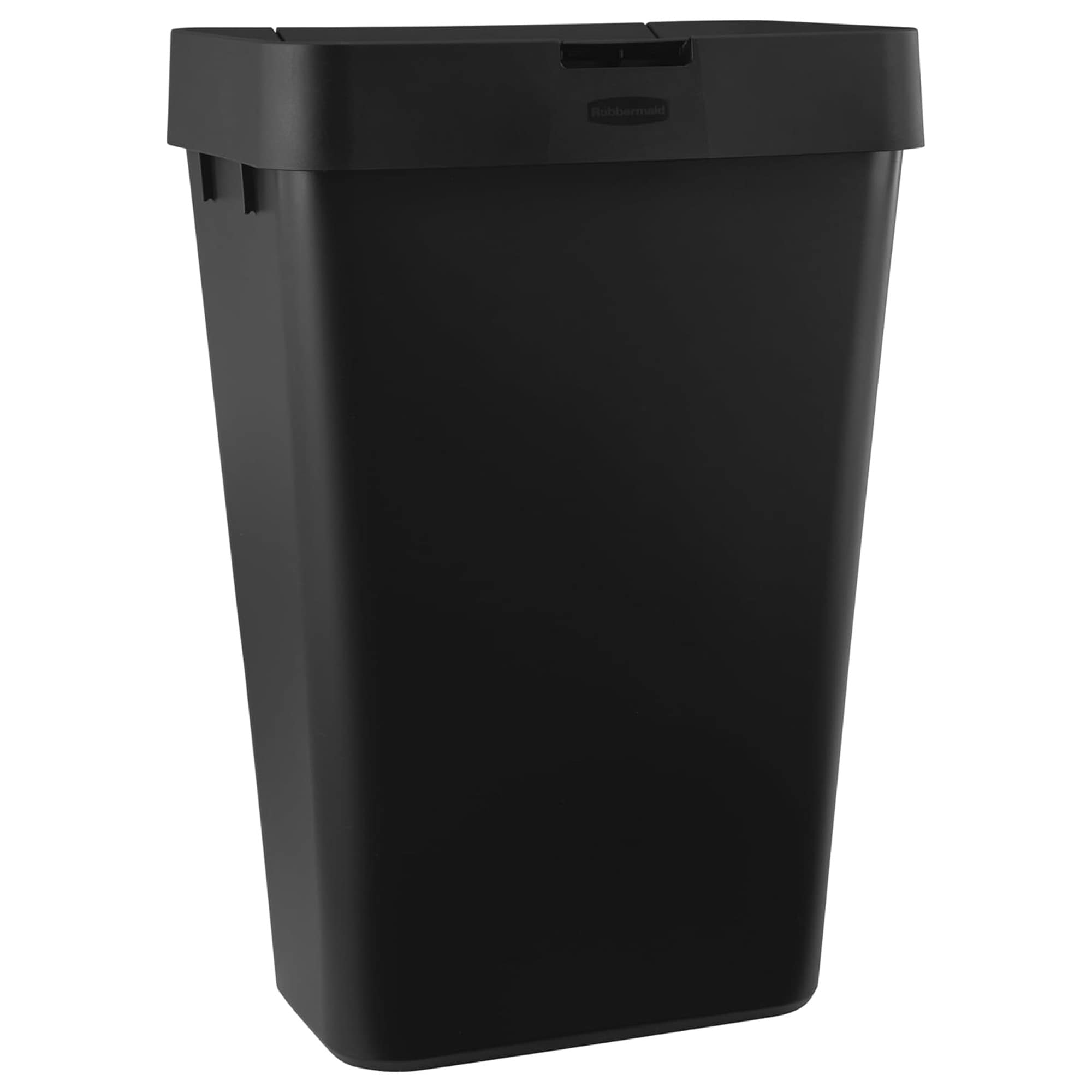 Rubbermaid  Touch-Top Kitchen Trash Can Storage with Lid 12.2 Gallons Black
