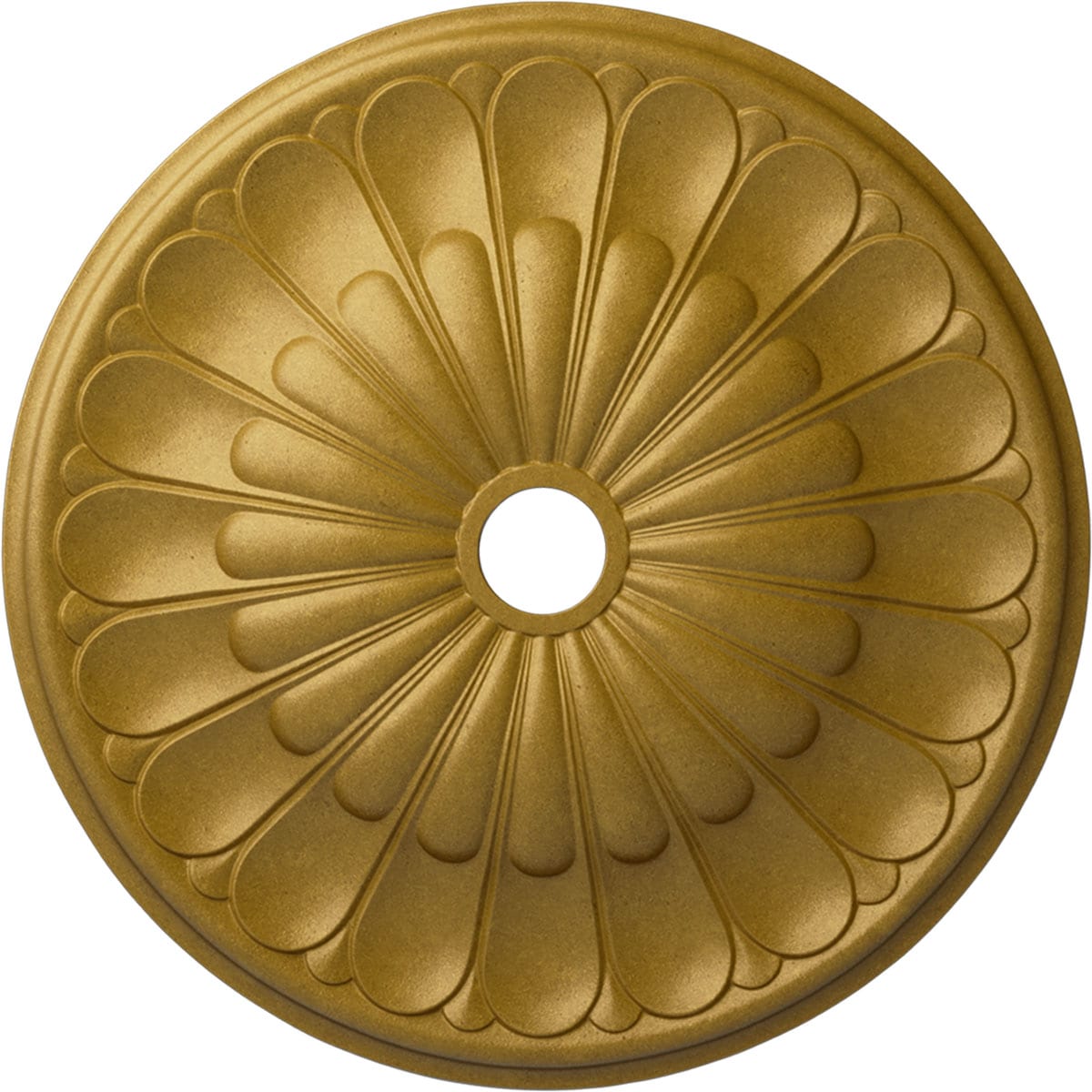 Ekena Millwork CM31GOPGS Gorleen 31.625-in W x 31.625-in L Painted Pharaohs Gold Polyurethane Whole Ceiling Medallion