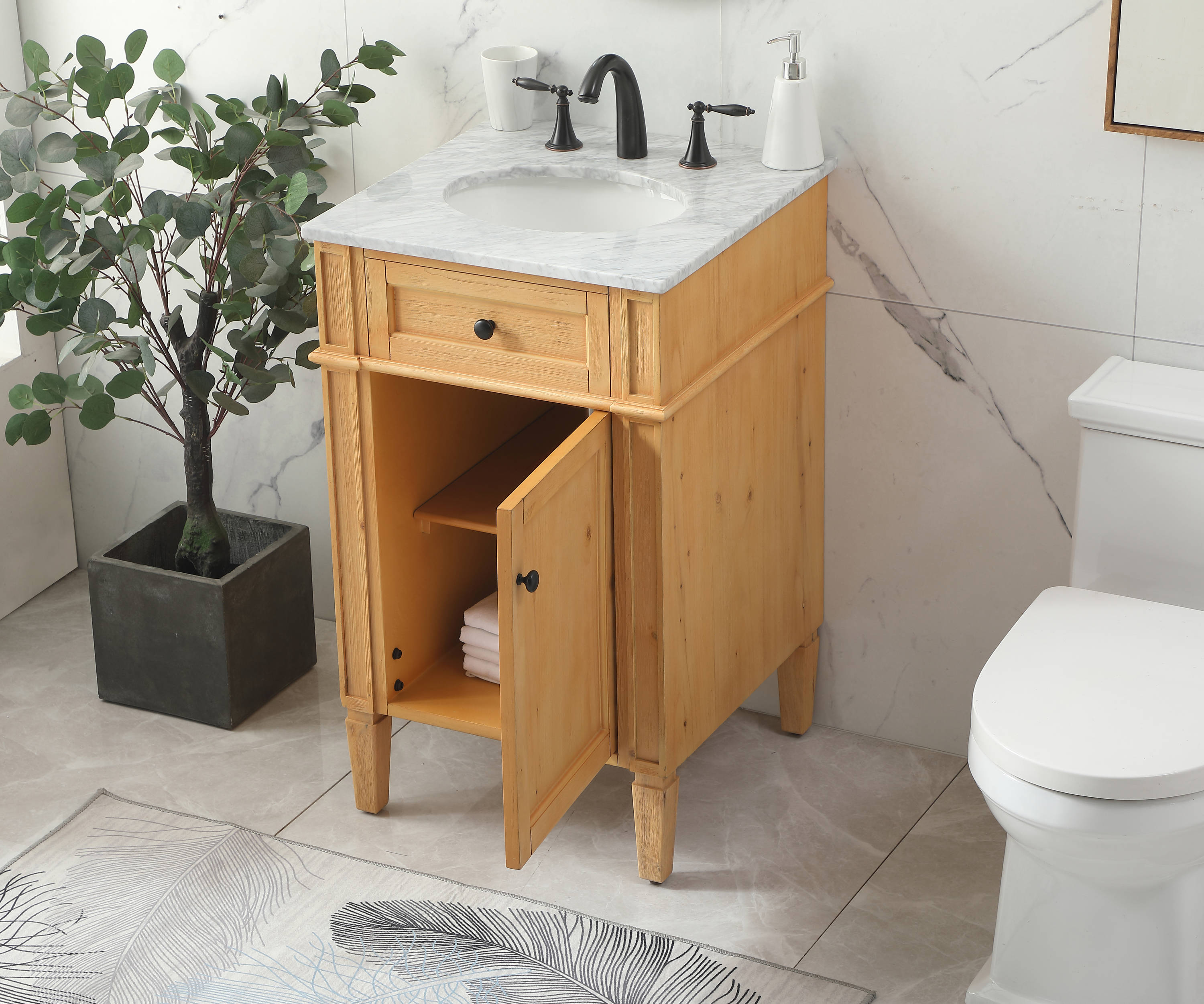 Elegant Decor HF37563NW Bath-Vanity-Combo - View #3