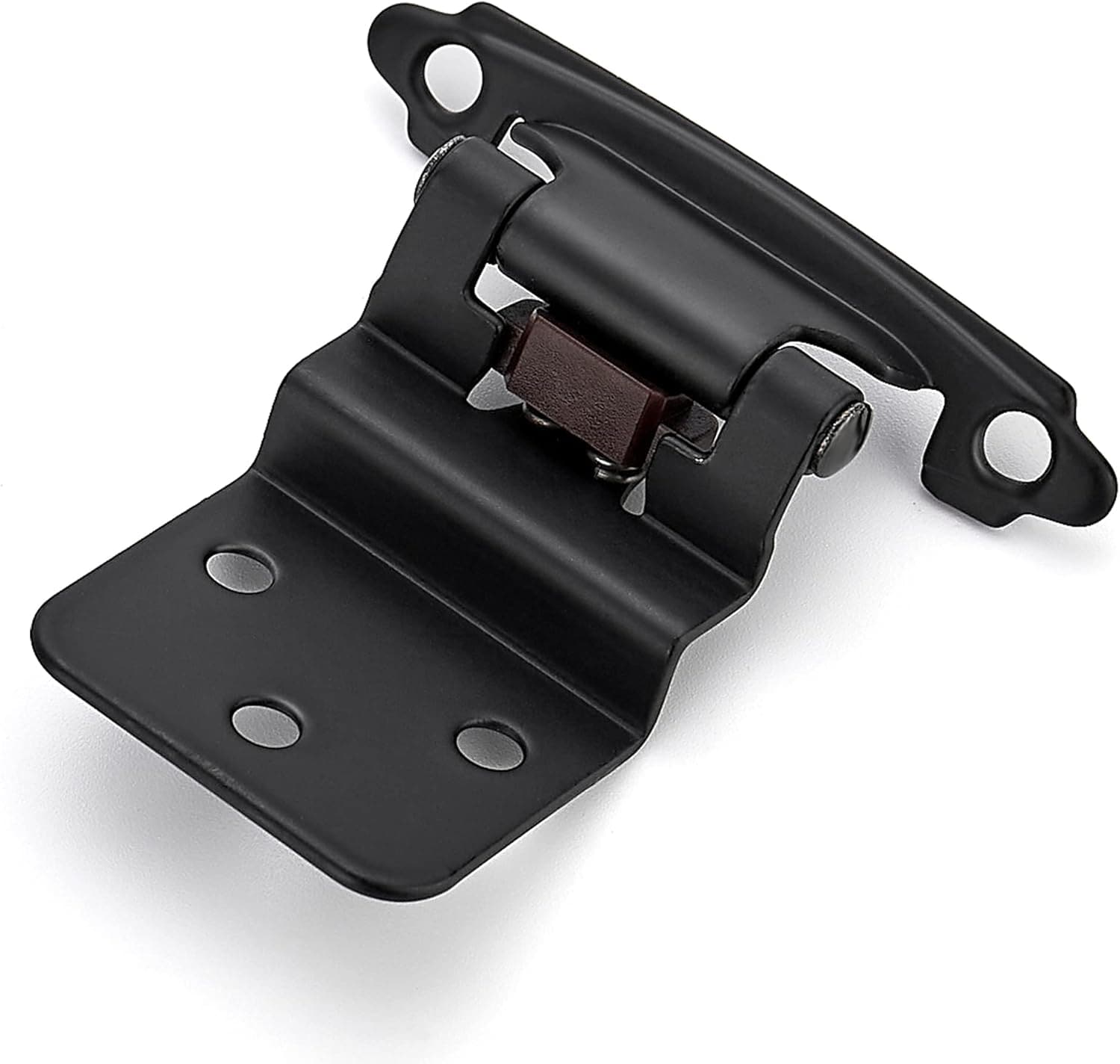 Misopily 60 Pack 30 Pair 3 8 Inch Inset Matte Black Cabinet Hinges Self Closing Surface Mount for Kitchen Bathroom Furniture Doors 2 3 4 Inch Wing