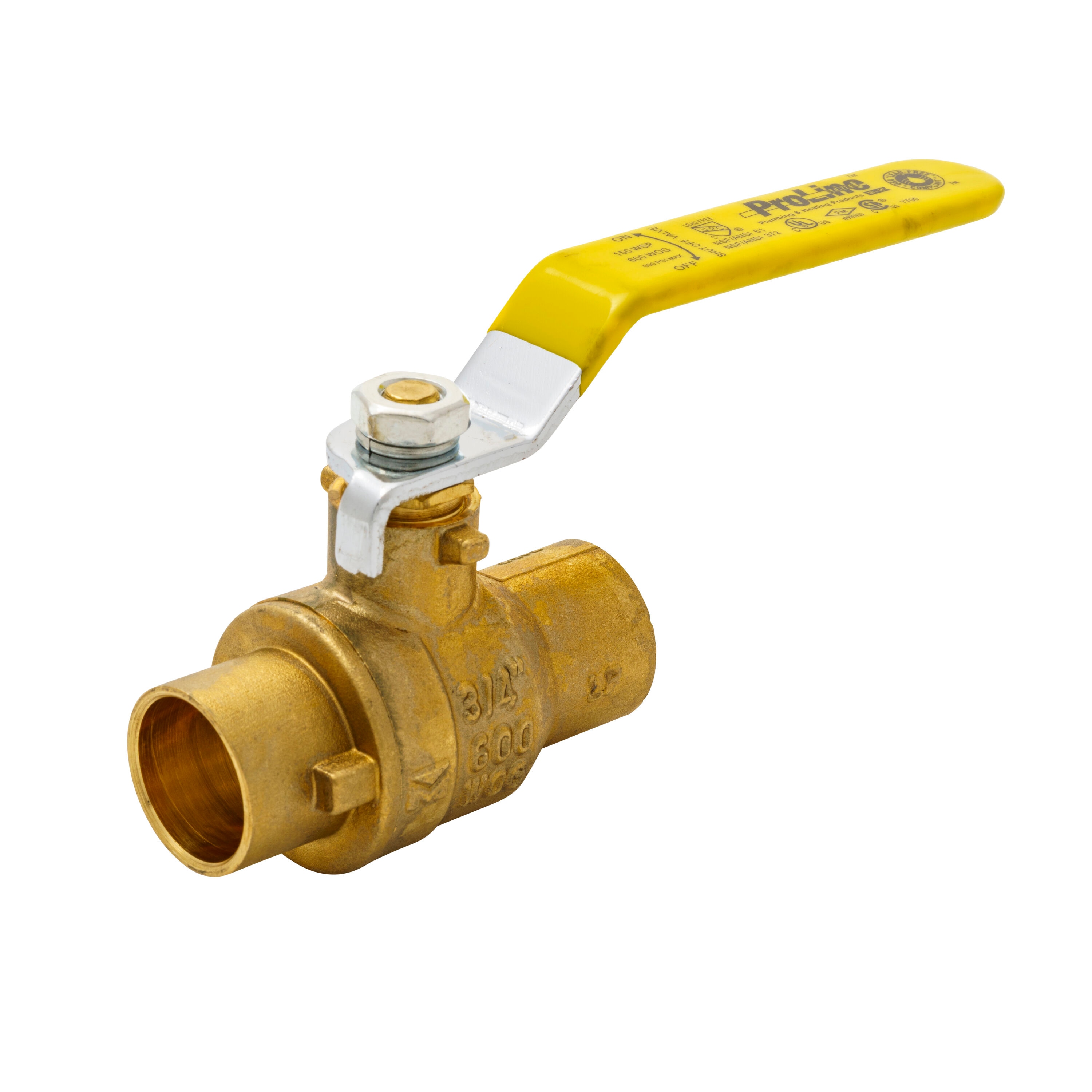 Proline Series 107-844NL 7700T 3/4-in Copper sweat Brass Ball Valve