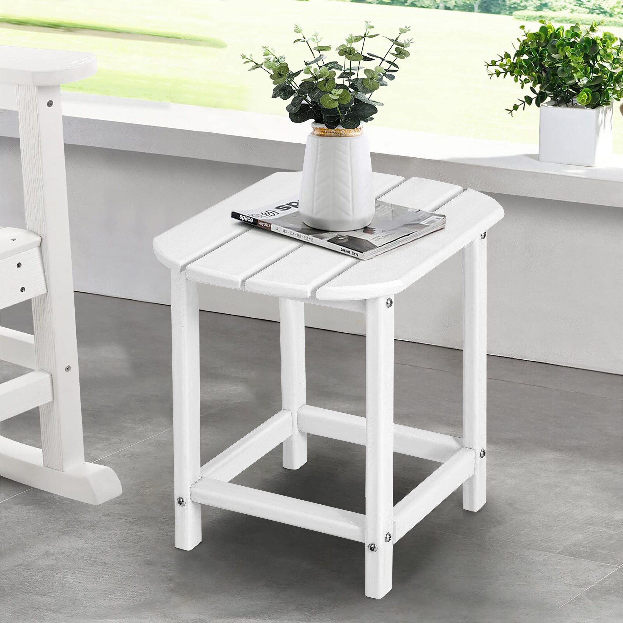 WELLFOR TDJN10331WH Patio-Tables - View #5