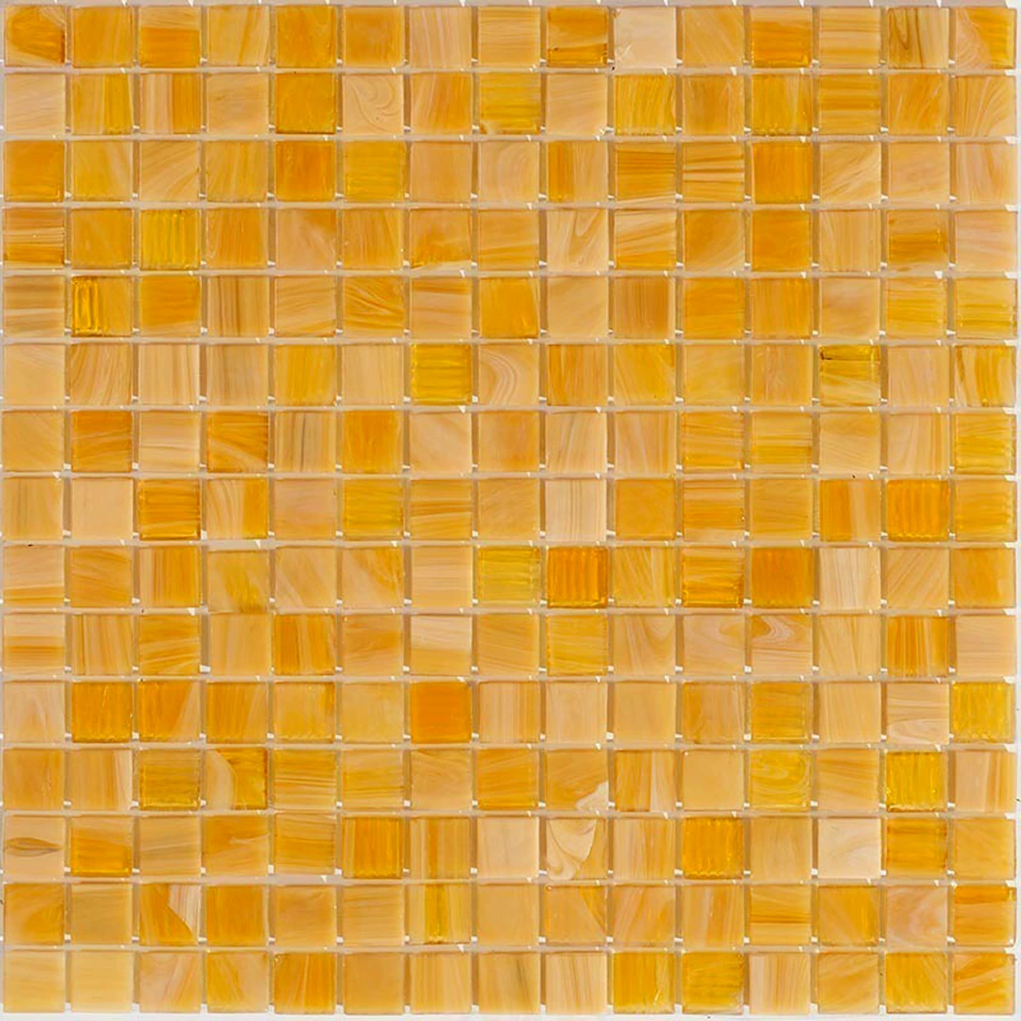 Apollo Tile Celestial Golden Yellow 12-in x 12-in Glossy Glass Uniform Squares Floor and Wall Tile (20-sq. ft/ Carton)