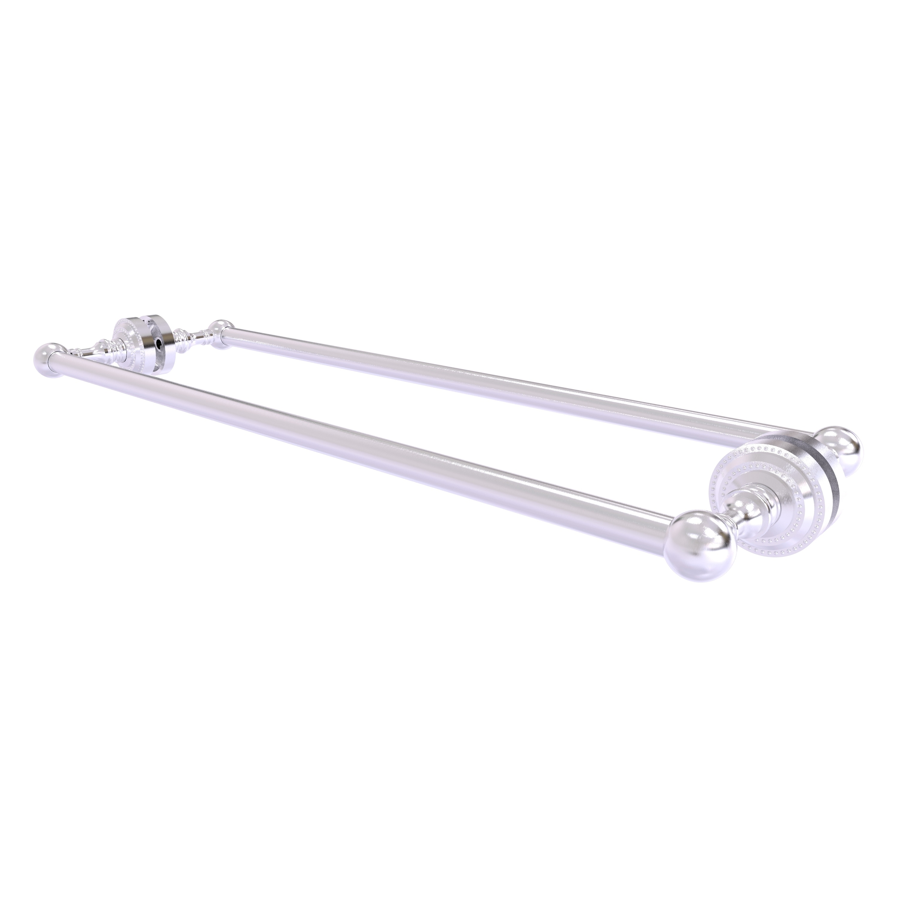 Allied Brass DT-41-BB-24-SCH Dottingham 24-in double Satin Chrome Wall mount Double Towel Bar