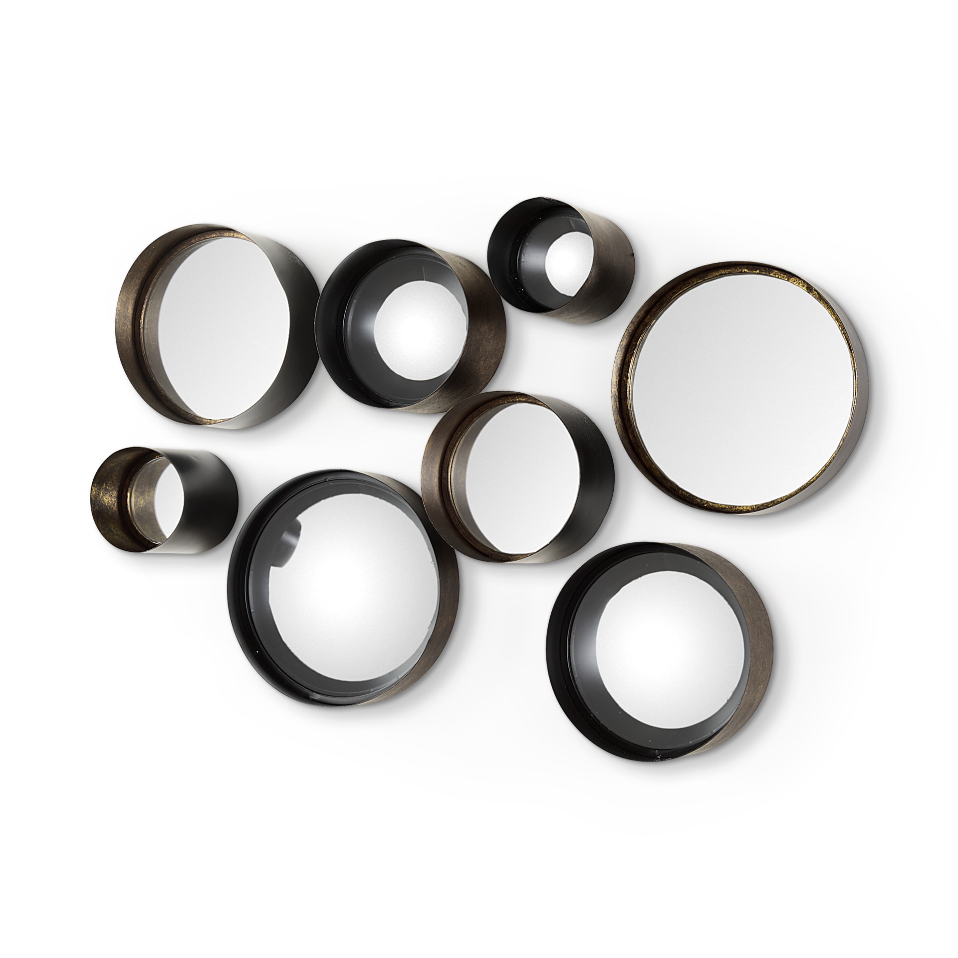 Mercana 37202 Aromaticum 3.0-Inches W x 12.0-Inches H Round Bronze, gold tone Framed Wall Mirror