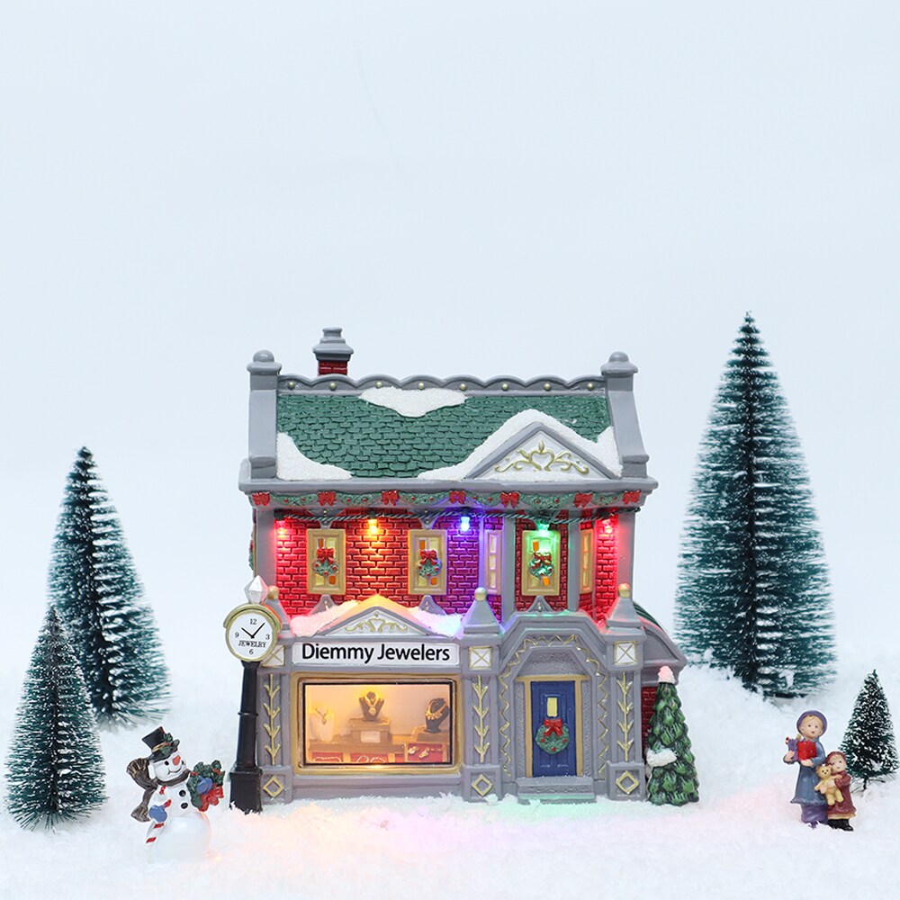 Carole Towne Ct Devon Bakery Lighted Village Scene in the Christmas  Villages department at