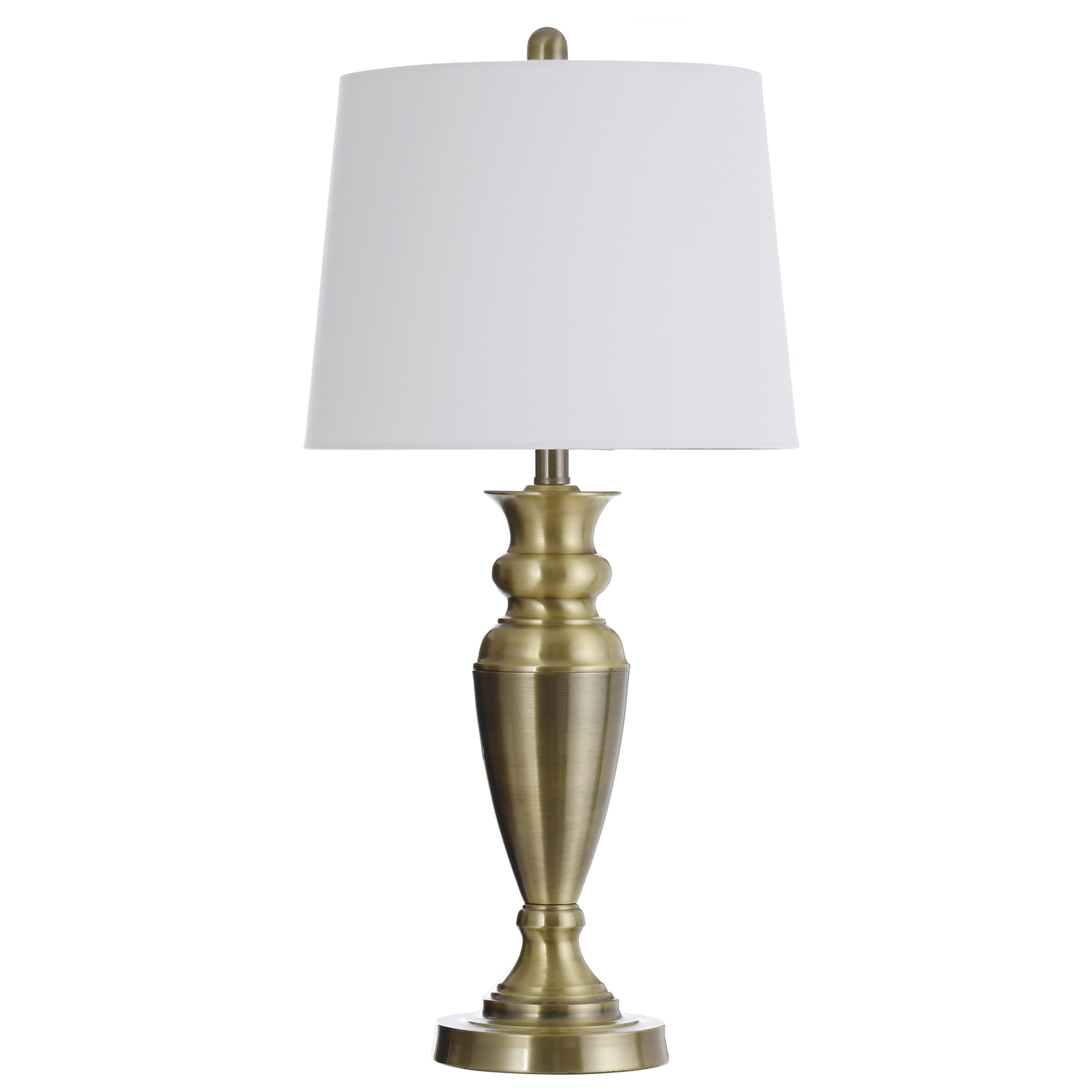 StyleCraft Home Collection L315220ADS 29-in Brass Table Lamp with Fabric Shade