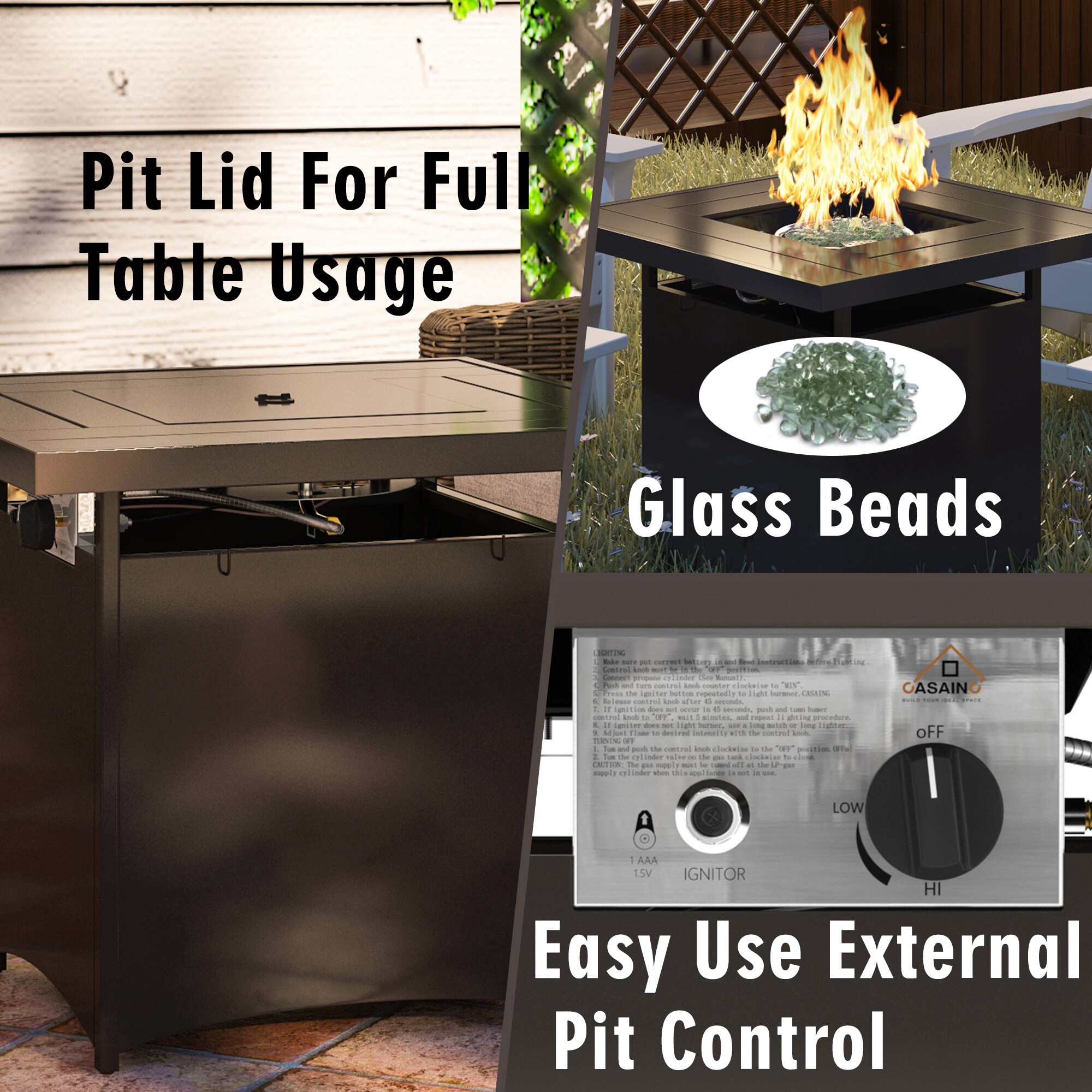 CASAINC WF-HW52884 Outdoor-Gas-Firepits - View #7