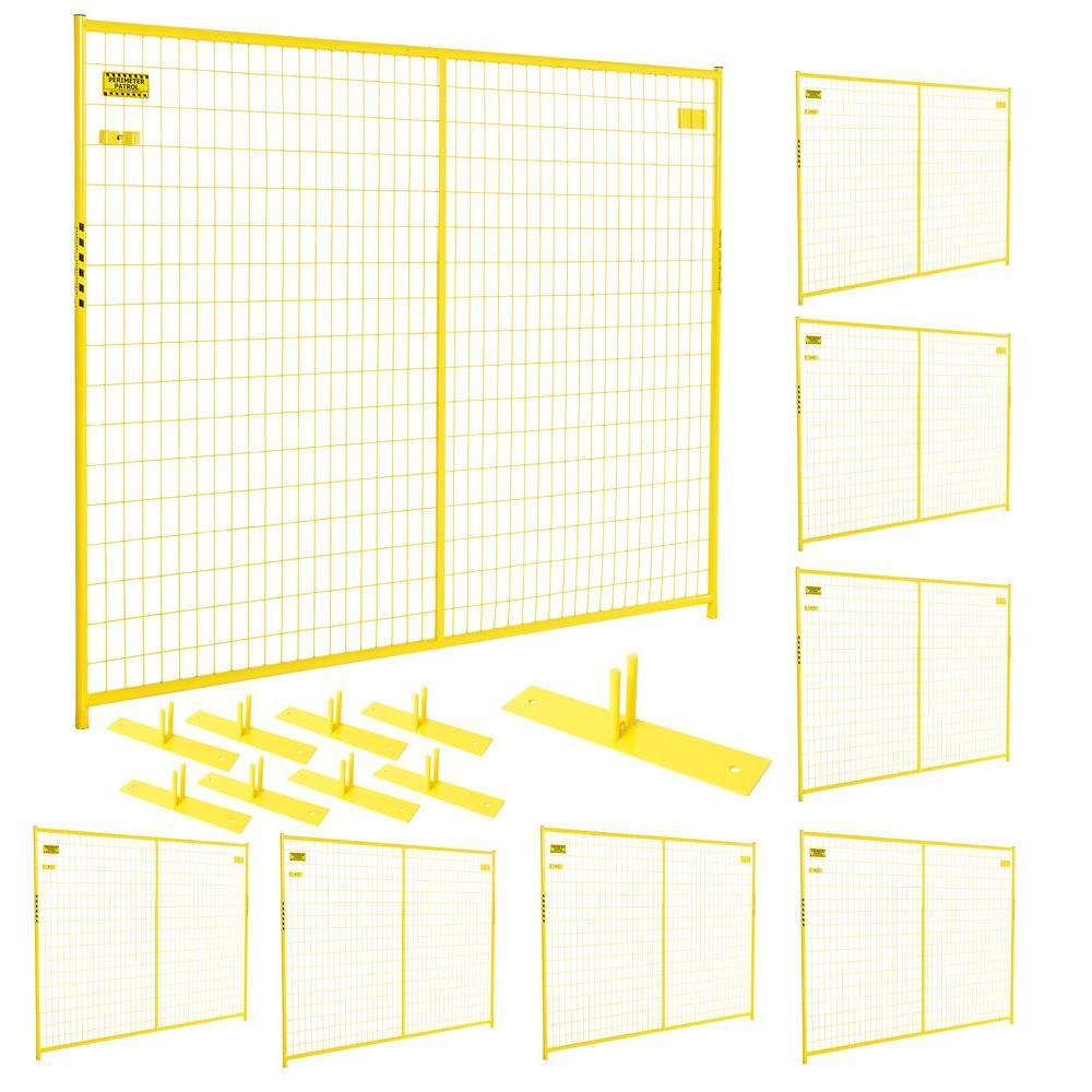 Perimeter Patrol RF 10006 - 8 6-Feet H x 7.25-Feet L Multi-purpose Steel Fence panel