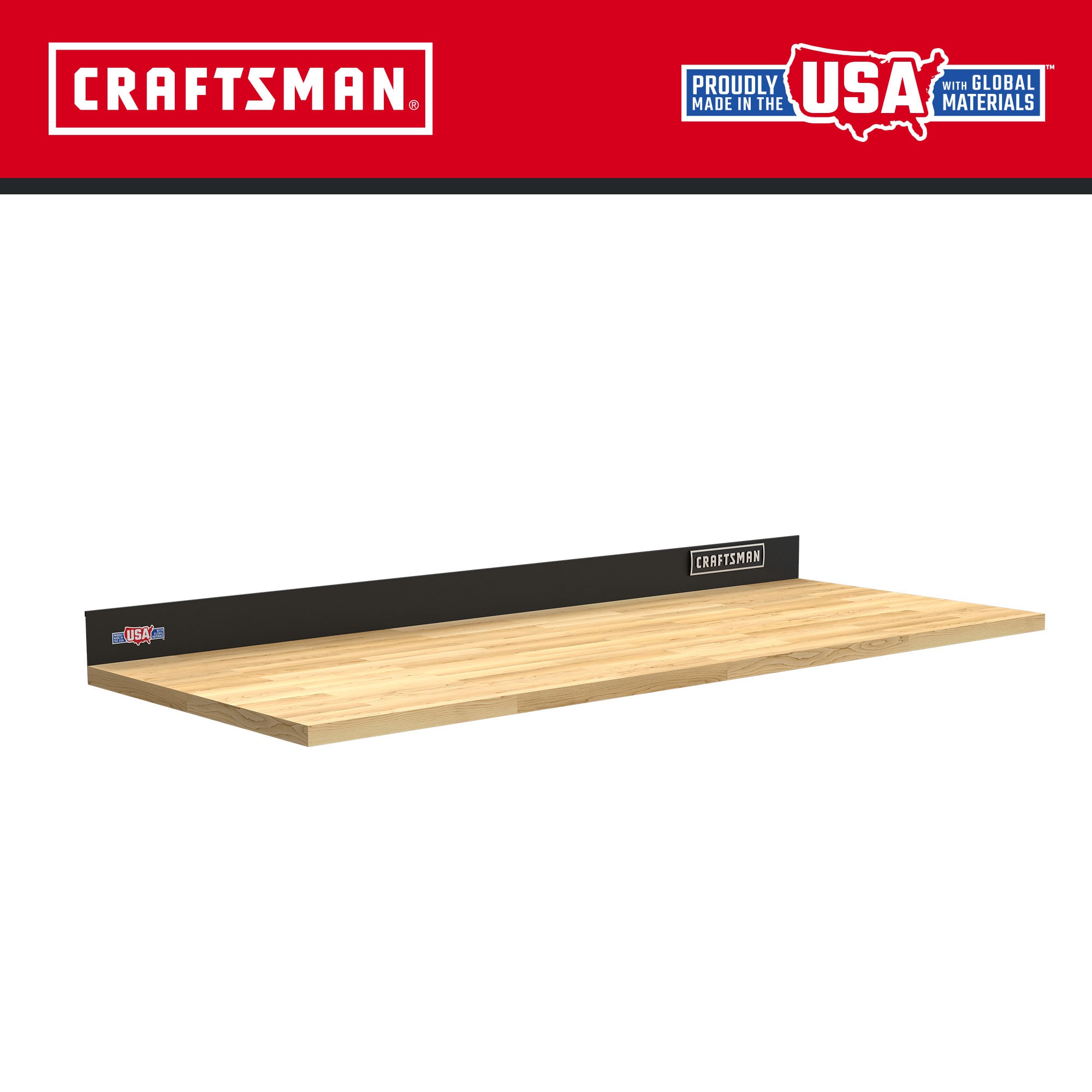 CRAFTSMAN 54-in L x 1-in H Black Butcher Block Work Bench Top CMST25302BK Sansujyuku sansujyuku.com