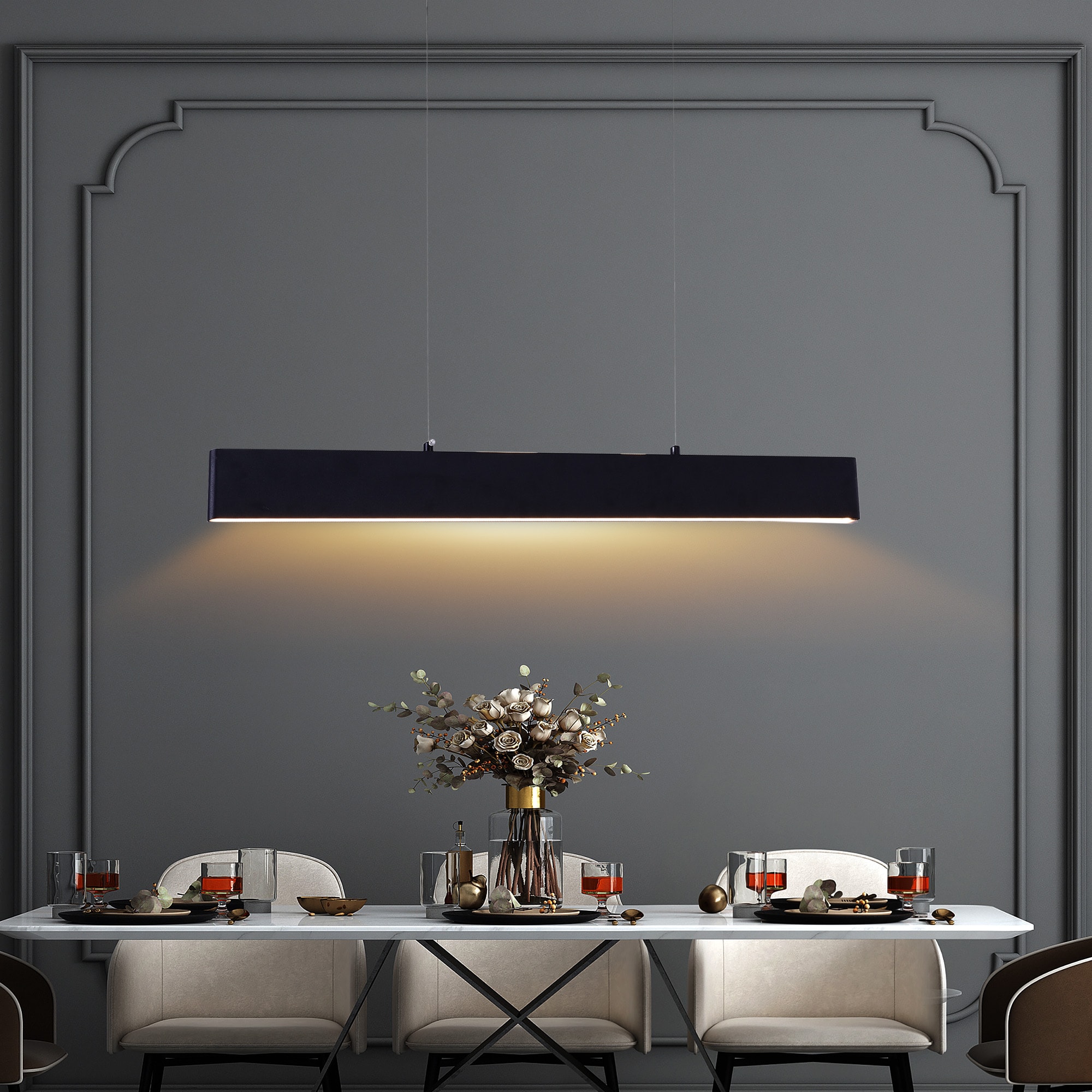 CWI Lighting 7145P36-1-253-RC Krista Satin Black Modern/contemporary Integrated LED For Use in Bathrooms, Bedrooms, Dining Rooms, Foyers, Kitchens, Living Rooms Chandelier