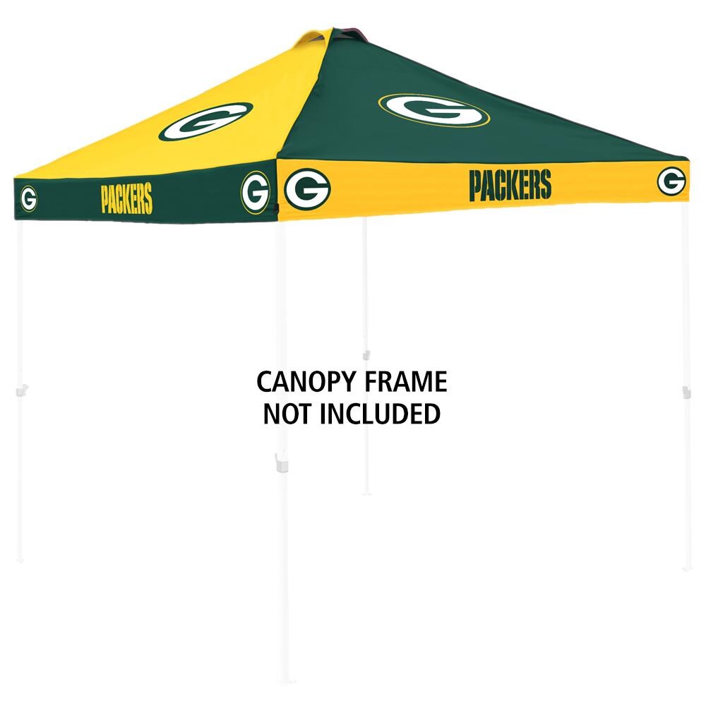 Logo Brands Green Bay Packers Checkerboard Canopy Top Team Color