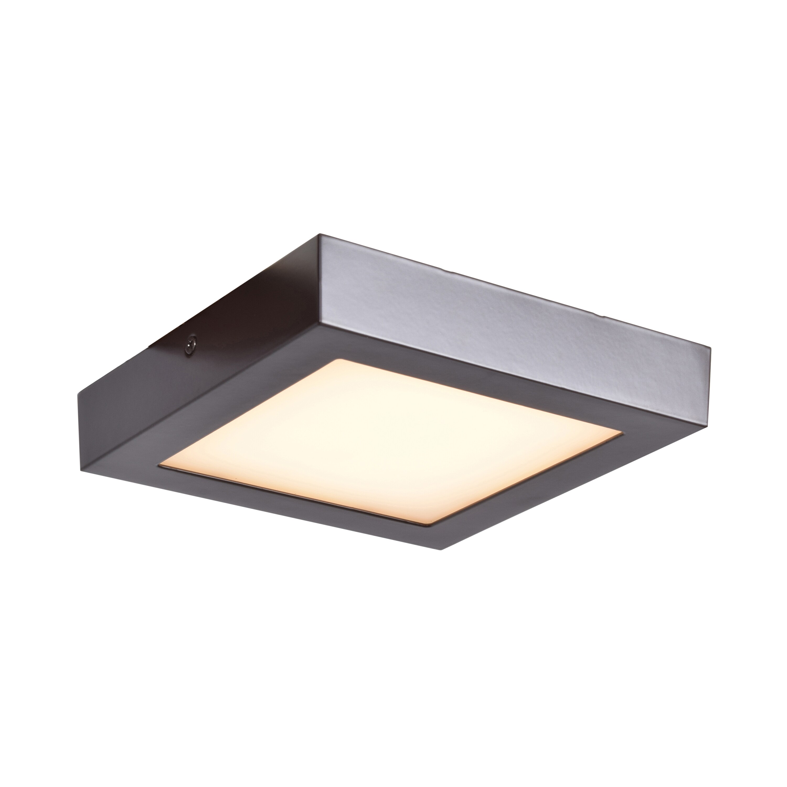 Bronze Finish Contemporary LED Square Flush Mount 7"