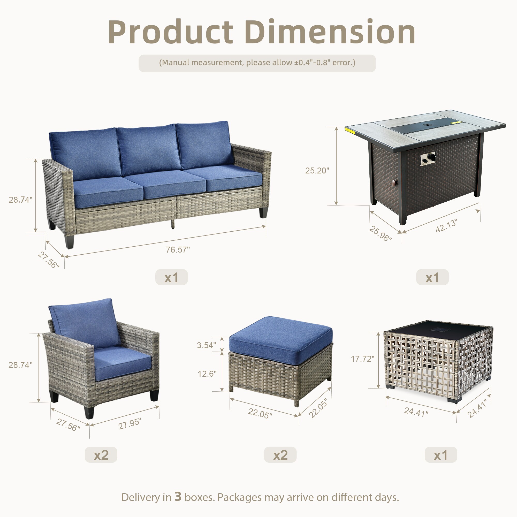 Caodoc L5-CFP03-GRS300-71 Patio-Conversation-Sets - View #7