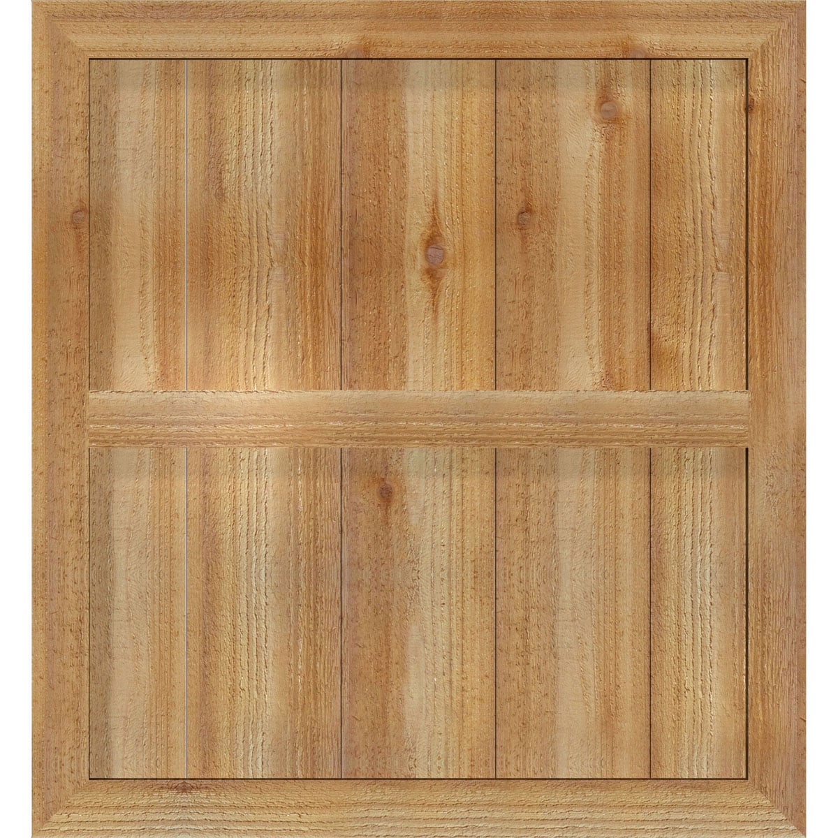 Ekena Millwork RBF06S26X029RWR 26.875-in W x 29-in H Unfinished Paintable/Stainable Board and batten Framed Wood Exterior Shutters ( 2 -Pack )