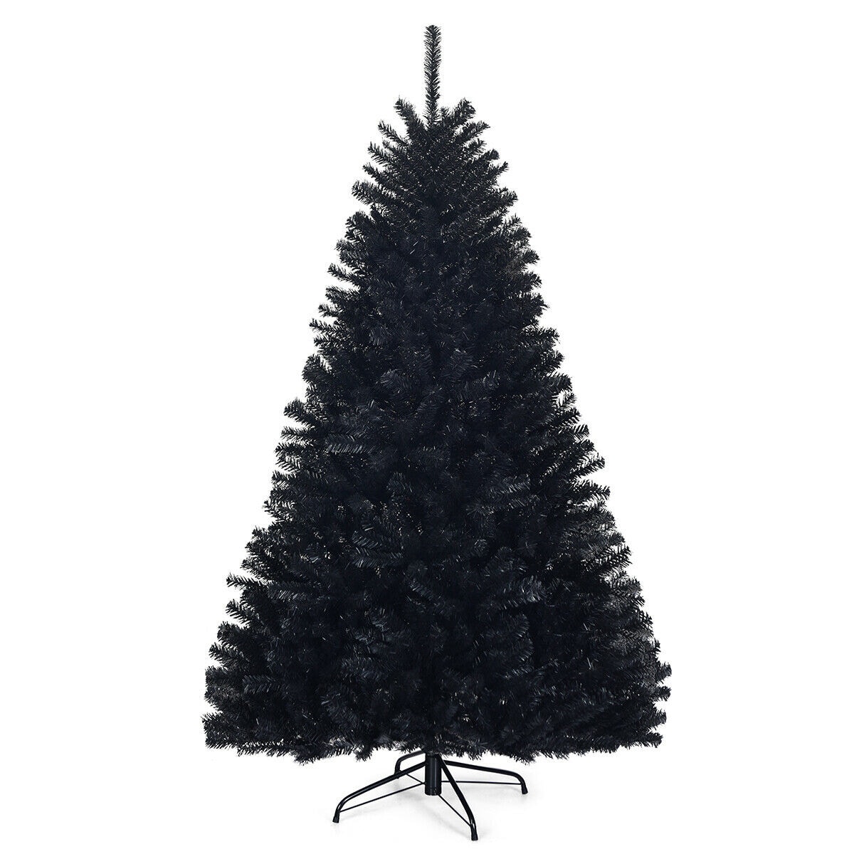 WELLFOR CM-HWY-22824 6-ft Black Artificial Christmas Tree