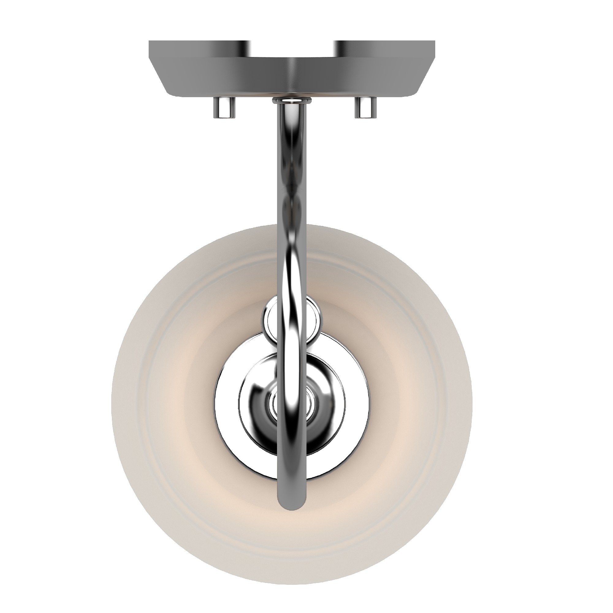 Tes Polished Chrome 11.25" Wall Sconce with White Frosted Glass