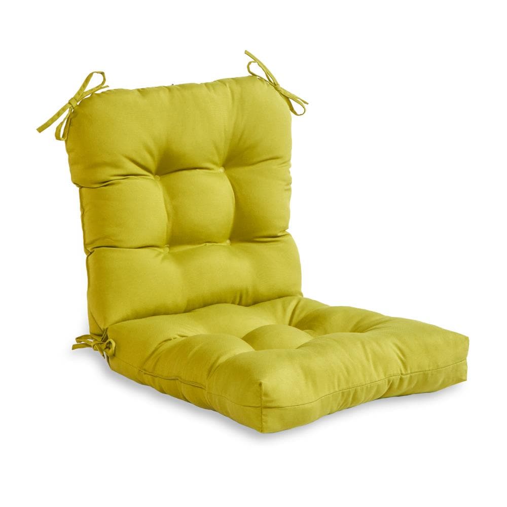 Greendale Home Fashions OC4808-KIWI 19-in x 21-in Kiwi Patio chair cushion