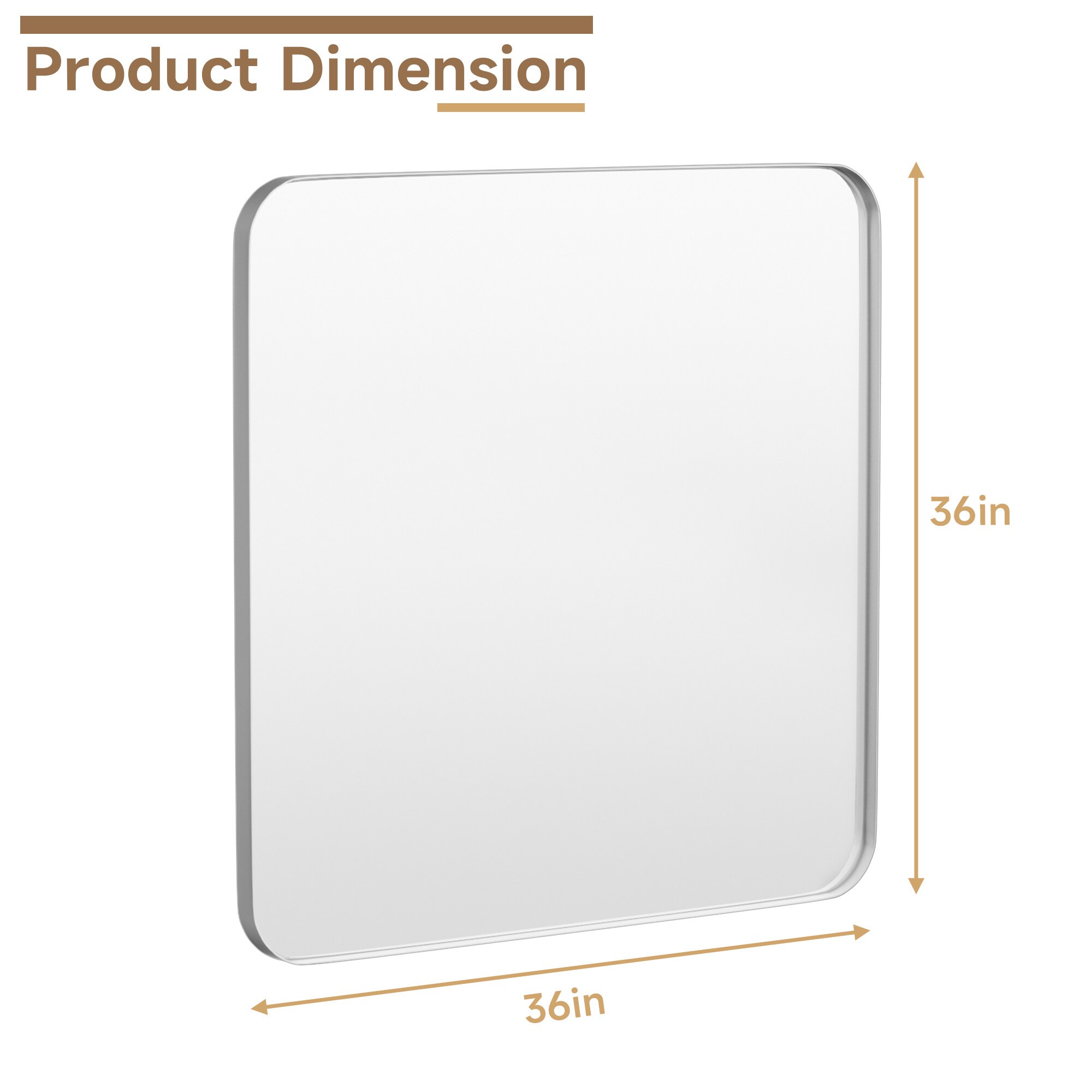 LOVMOR M-S-DX-3636-LSQ Decor-Mirrors - View #2