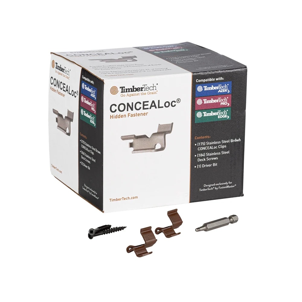 TimberTech CLOCFAST CONCEALoc 1.625 Inches Matte Brown Hidden Deck Fastener 100 Square feet ( 175 -Pack )