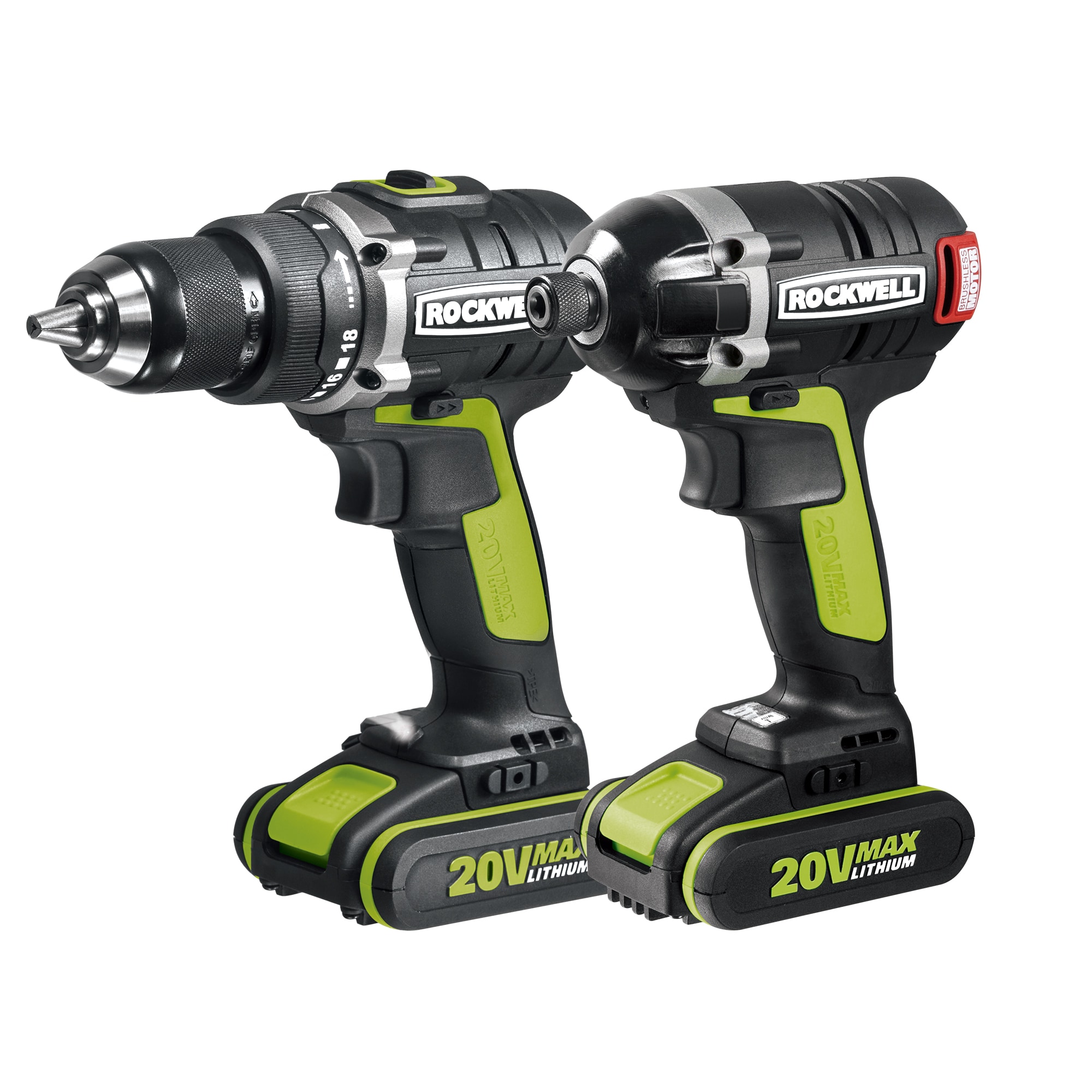 ROCKWELL 2-Tool 20-volt Max Brushless Power Combo Kit with Soft Case (2 Li-ion Batteries Included and in the Power Combo Kits department at Lowes.com