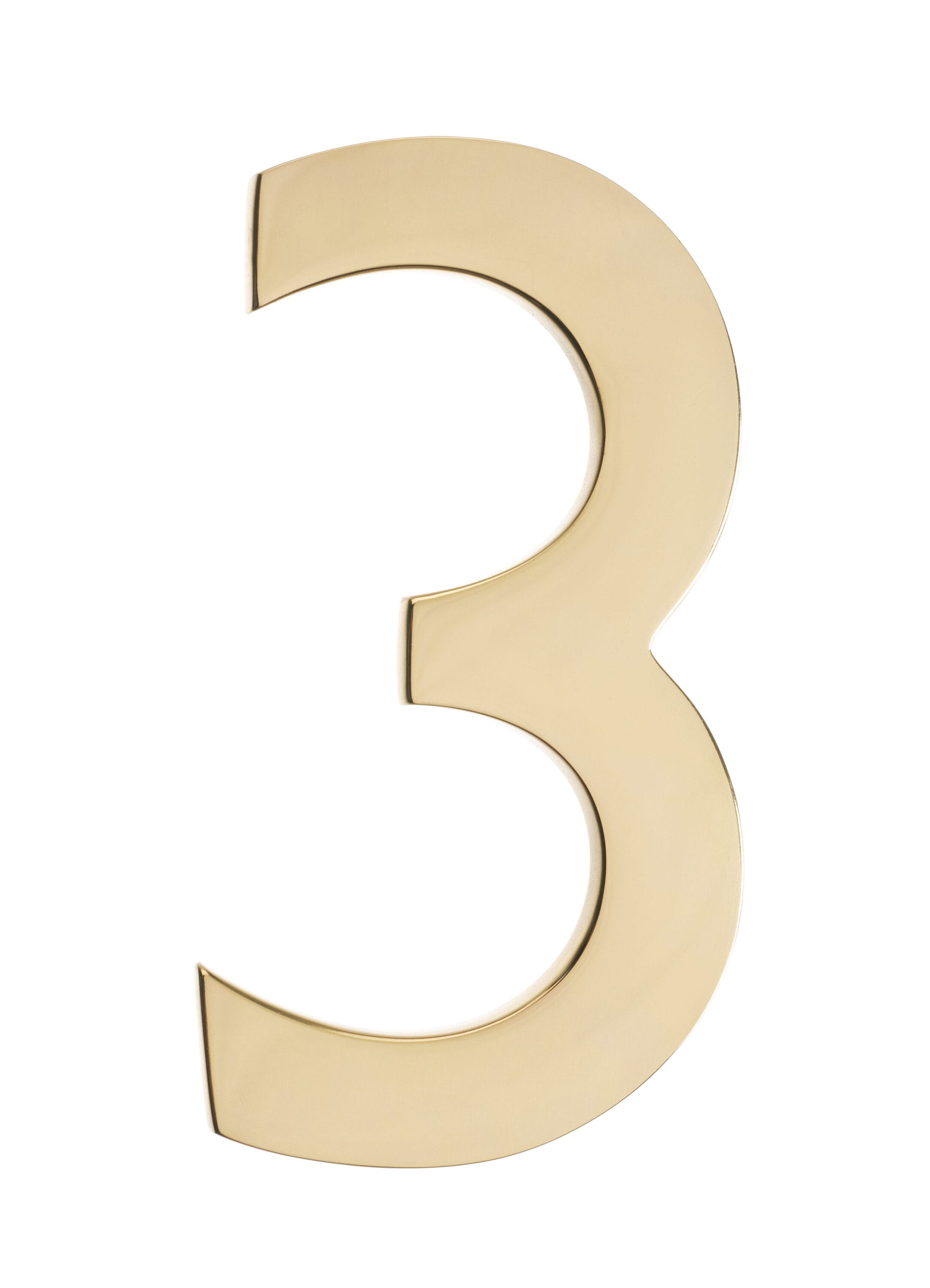 Architectural Mailboxes 3585PB-3 5-in Polished brass Number 3