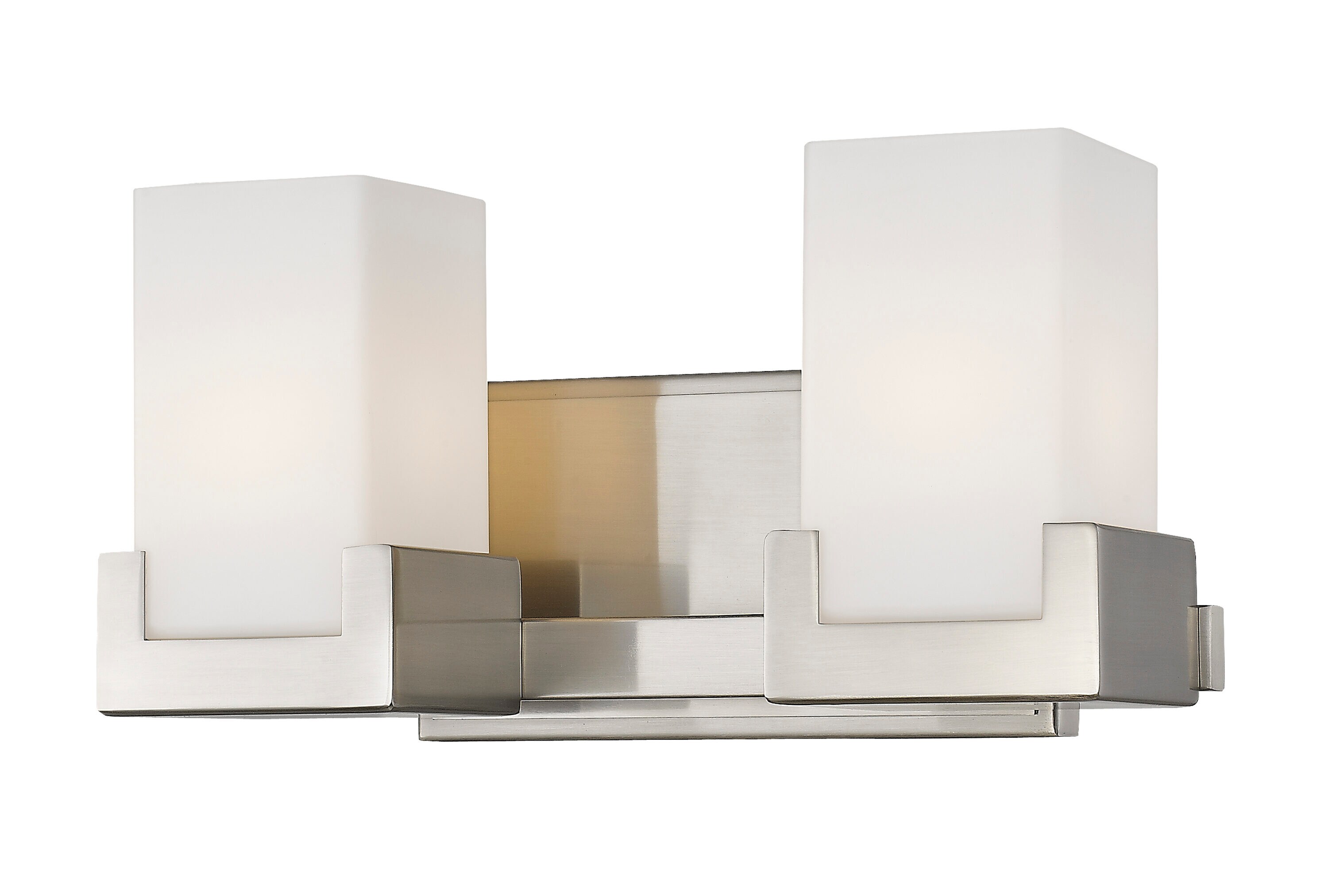 Z-Lite 1920-2V-BN-LED Peak 13-in 2 -Light Brushed Nickel Integrated LED Modern/contemporary Vanity light