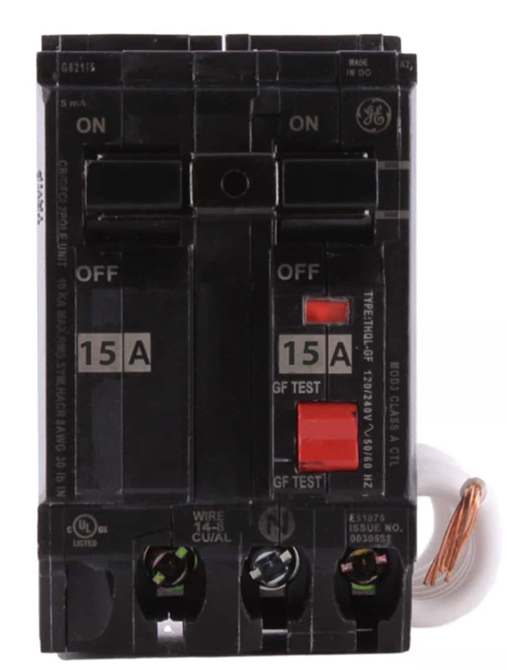 ABB 15-amp 2 -Pole GFCI Circuit Breaker #THQL2115GFTA