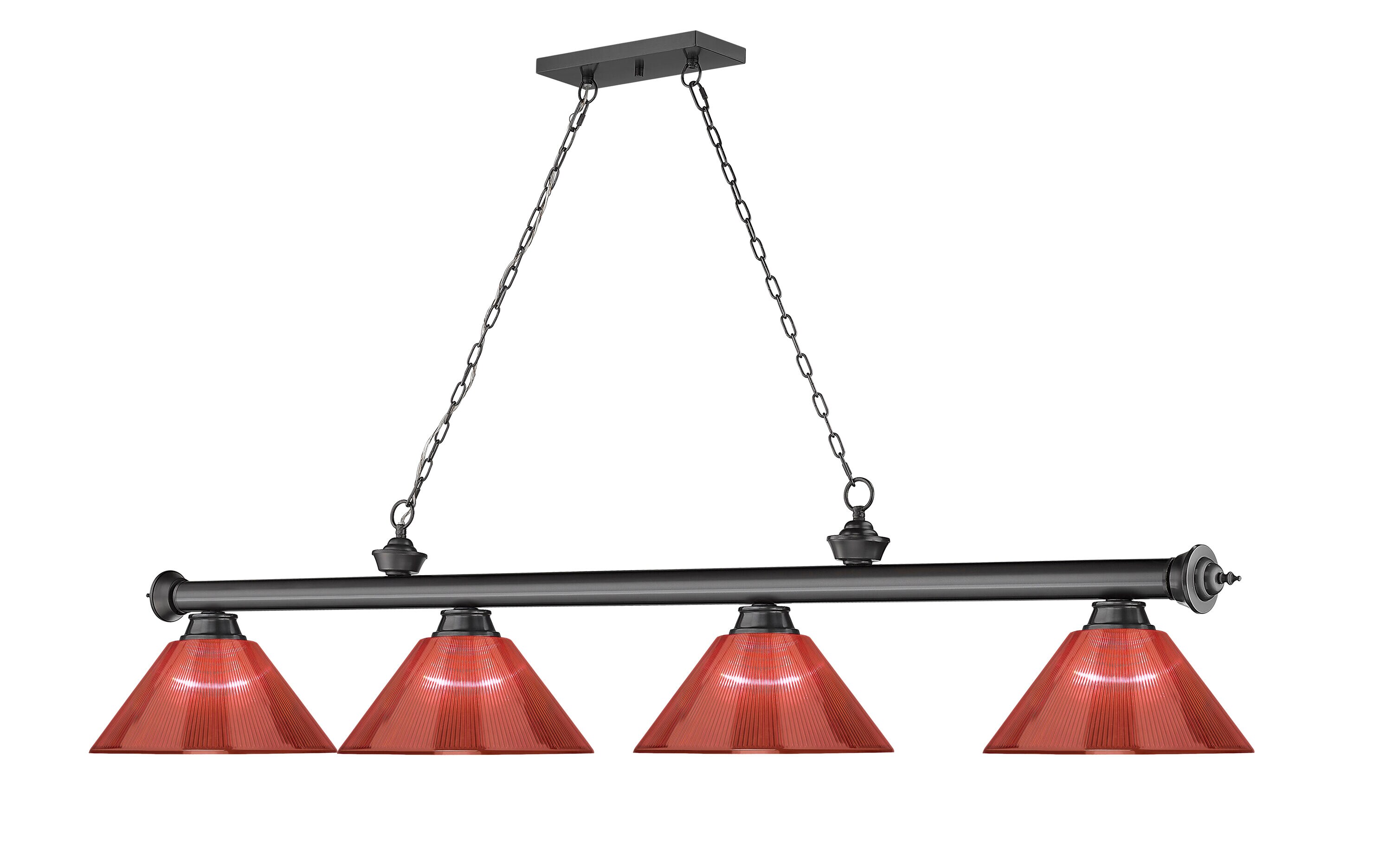 Z-Lite 2306-4BP-ARBG Pool-Table-Lighting - View #3