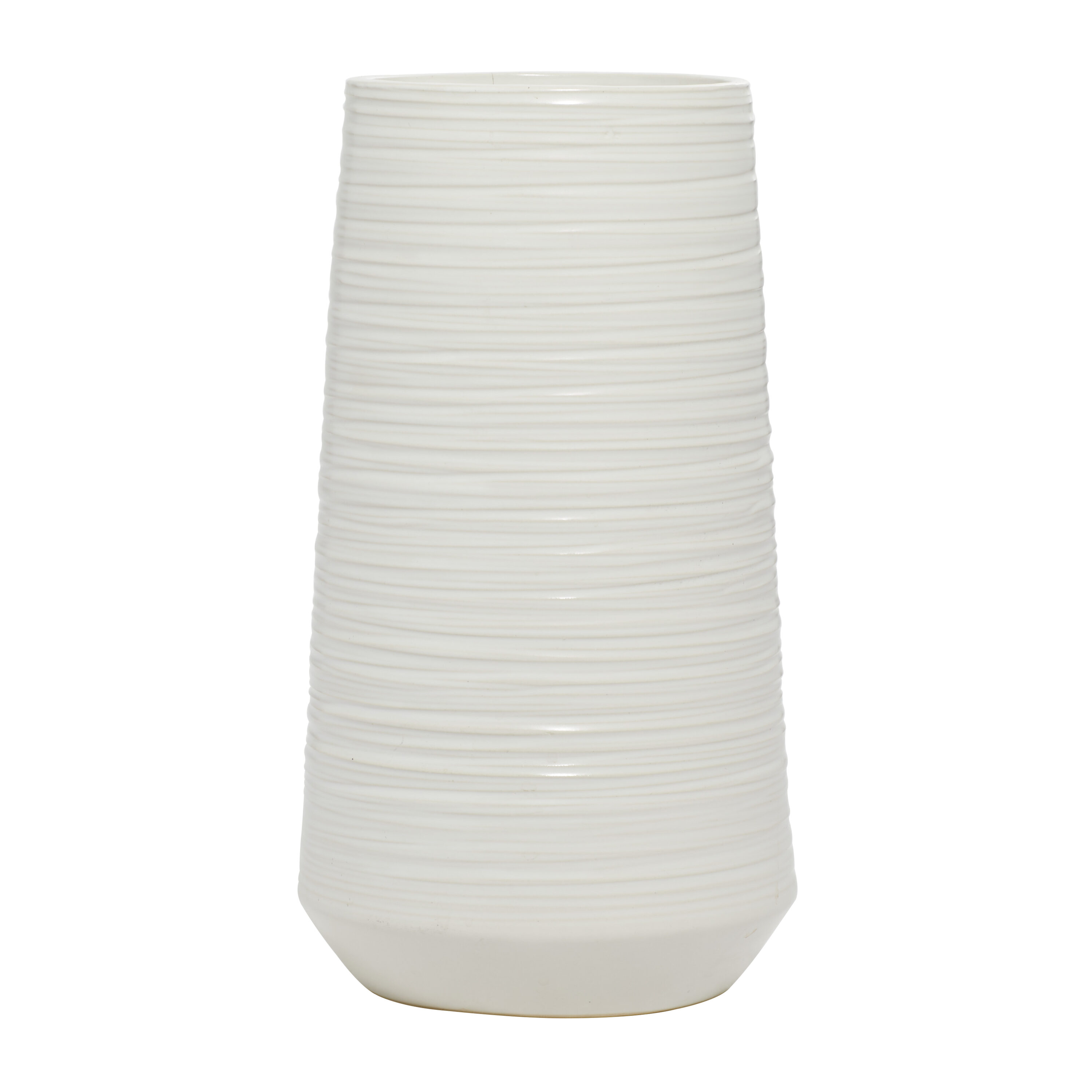 White Porcelain Cylinder Table Vase 12"