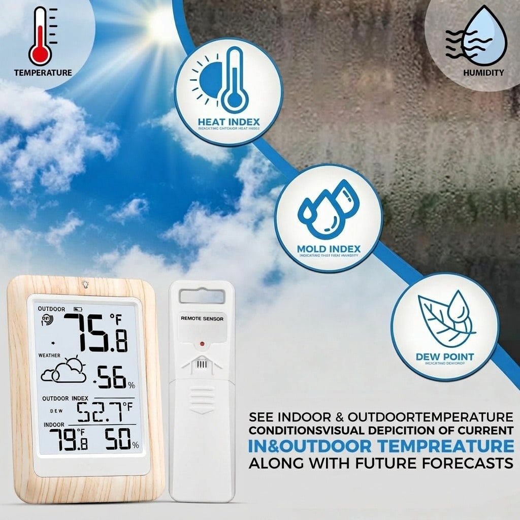 Adrinfly L05AD10063 Thermometer-Clock - View #4