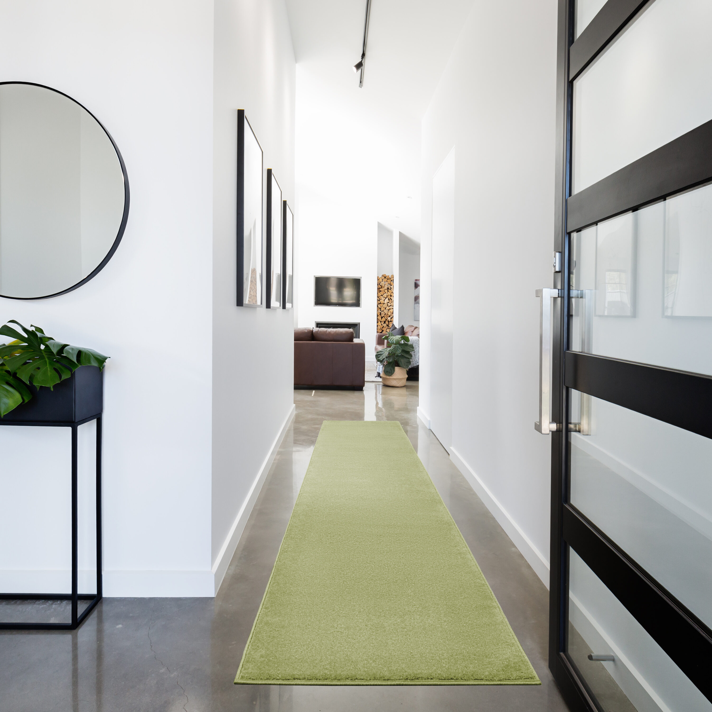 Nourison 099446073693 Essentials 2 x 14 (ft) Loomed Polypropylene Green Rectangular Indoor/Outdoor Runner rug
