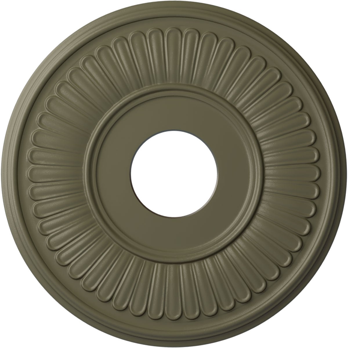 Ekena Millwork CM15BESSF Berkshire 15.75-in W x 15.75-in L Painted Spartan Stone Polyurethane Whole Ceiling Medallion