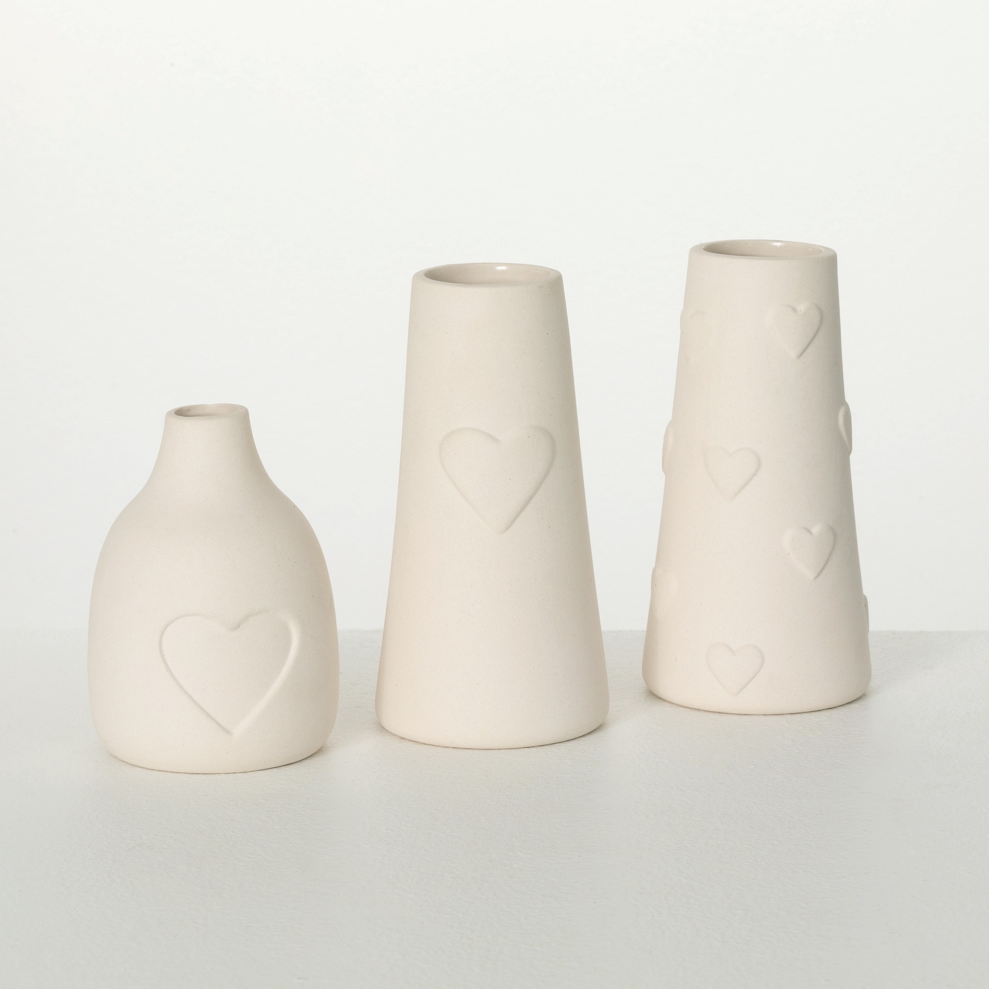 Sullivans N3198 3 -Pack White Stone Modern Vase