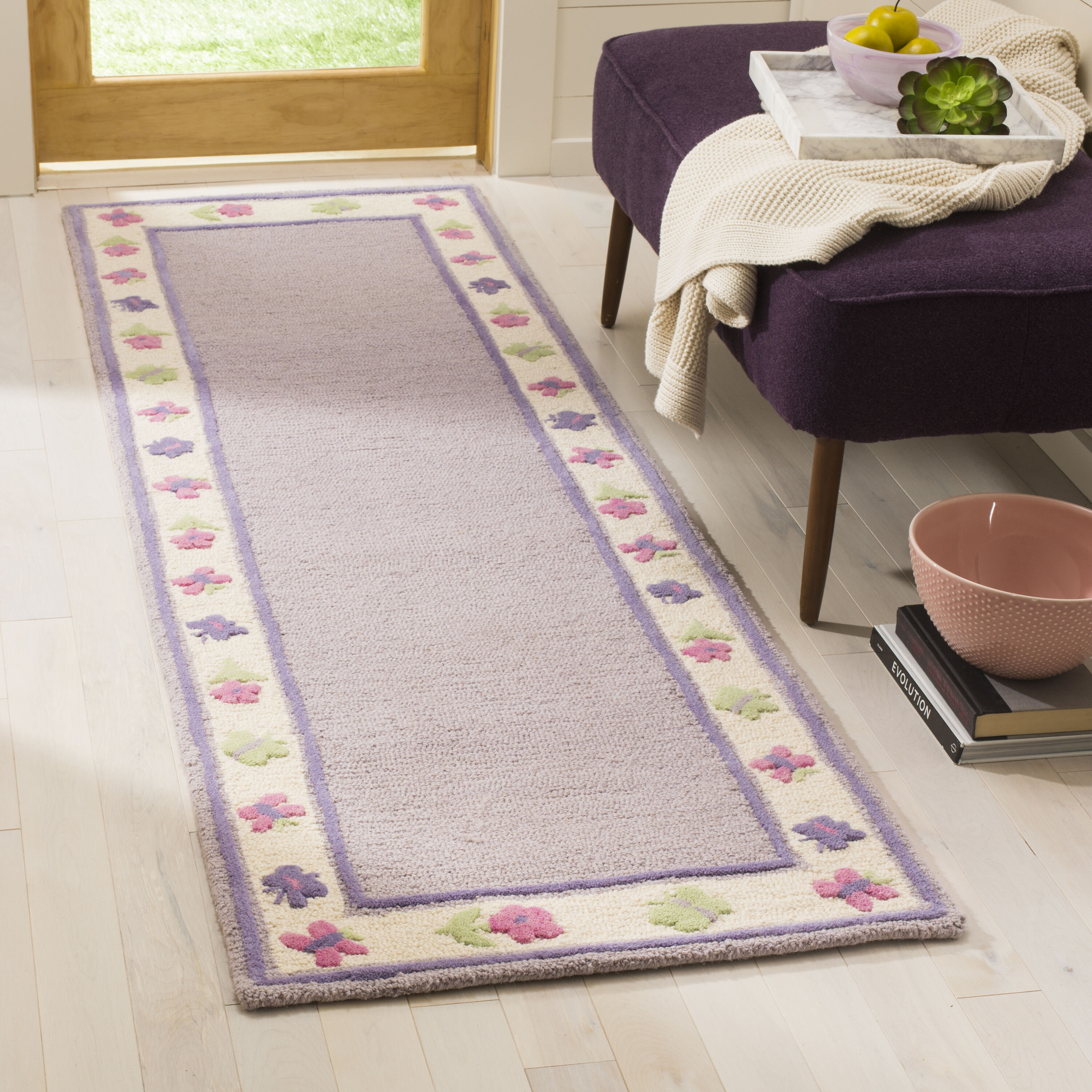  Sfk354 Lavander/Multi Kids 2ft-3in x 7ft Runner Rug