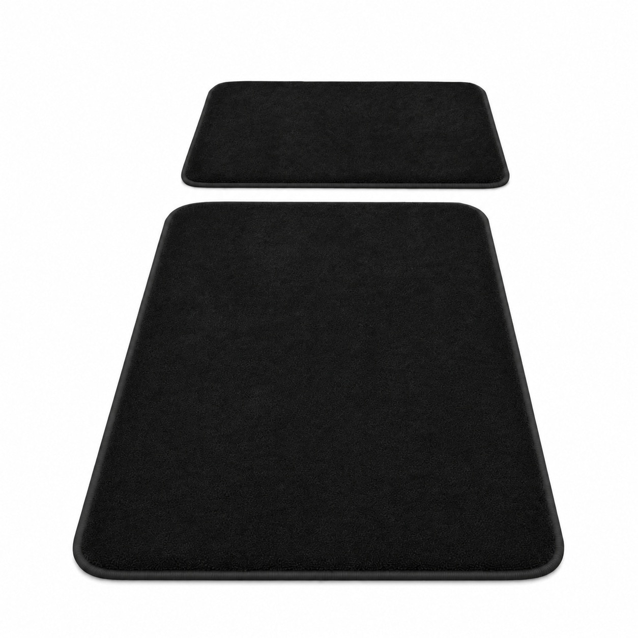 WZK 2 Piece Non Slip Absorbent Plush Bathroom Rug Set Soft Quick Dry Machine Washable