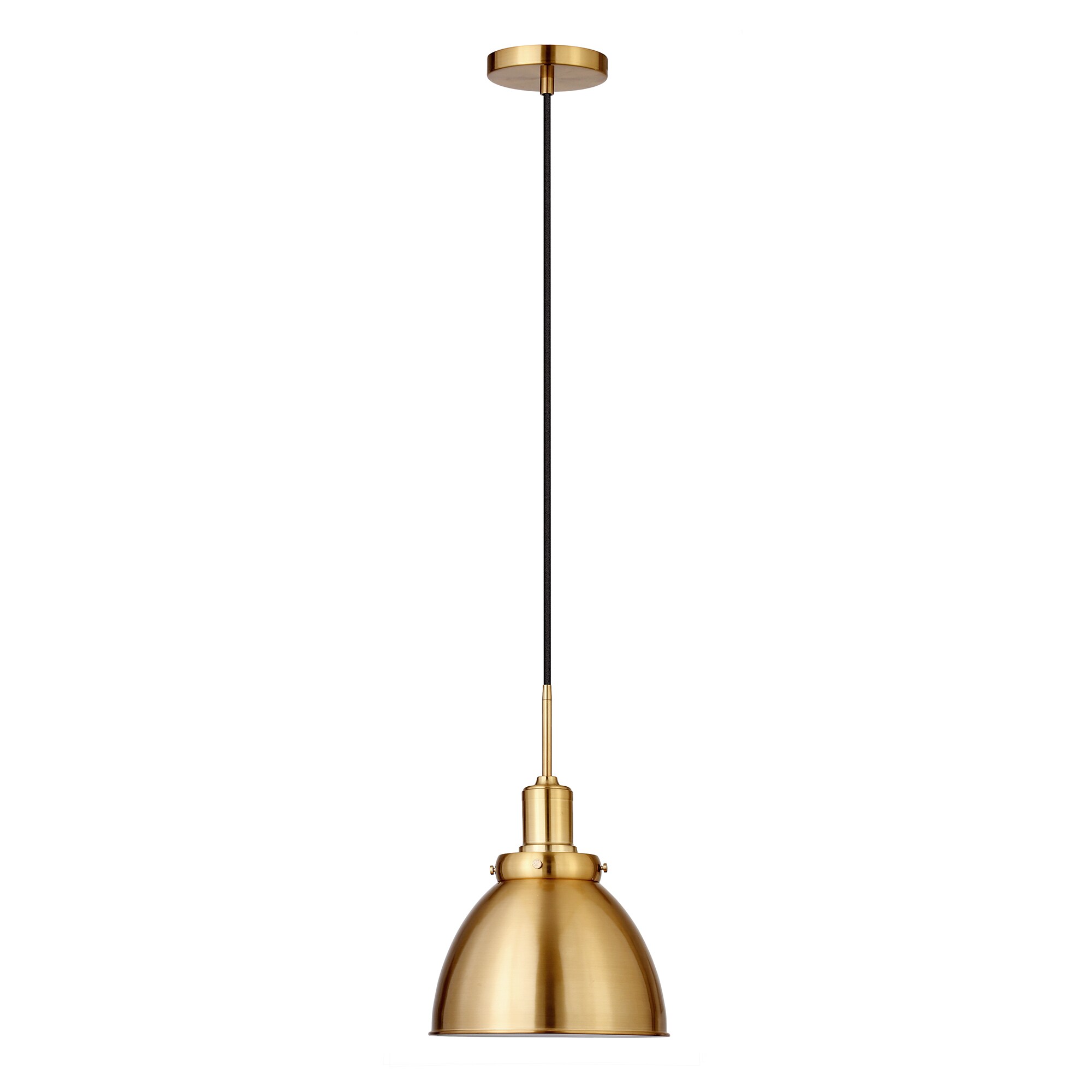 Hailey Home Madison Brass Transitional Drum Hanging Pendant Light