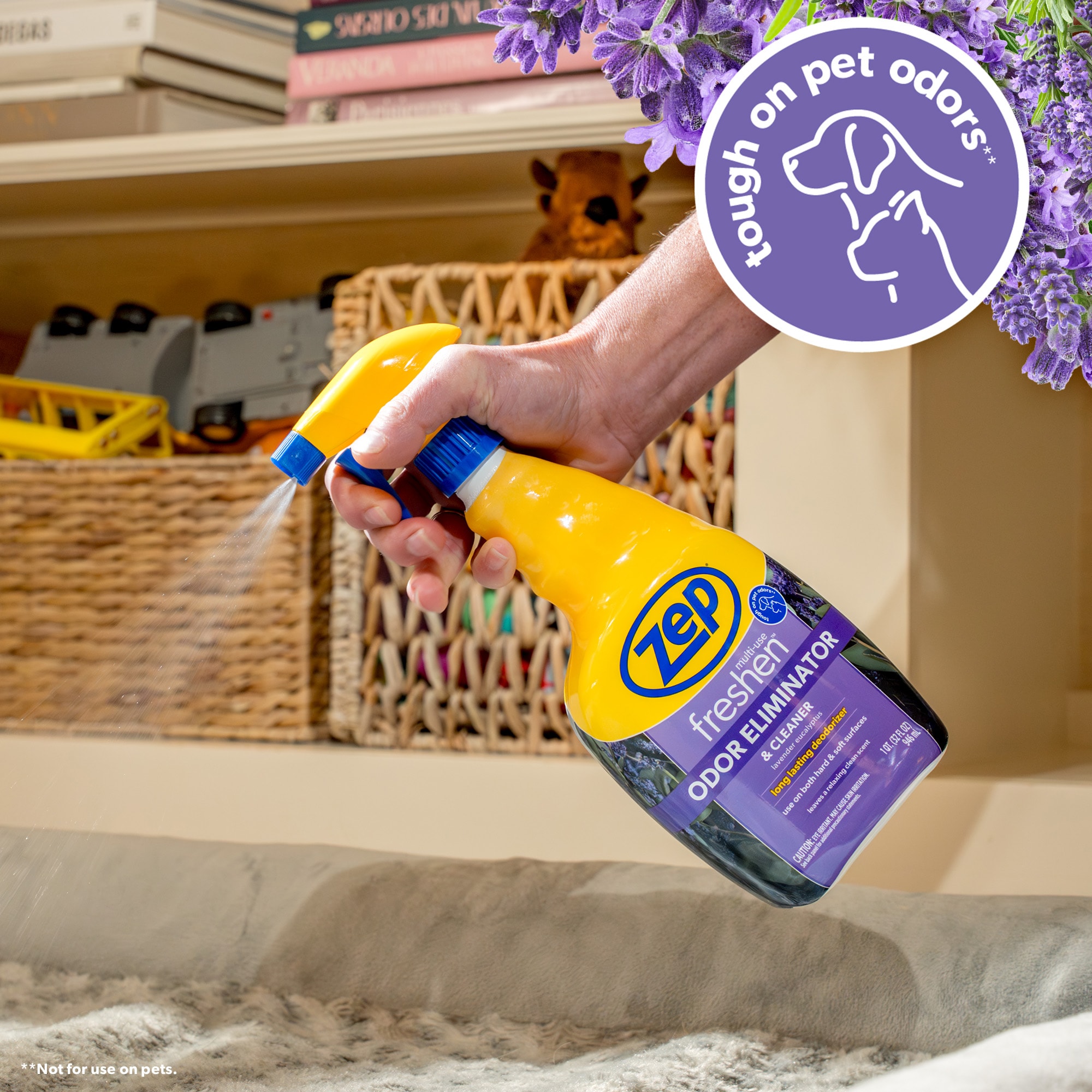 Zep Freshen Multi-Use Odor Eliminator Cleaner 32 -oz Lavender