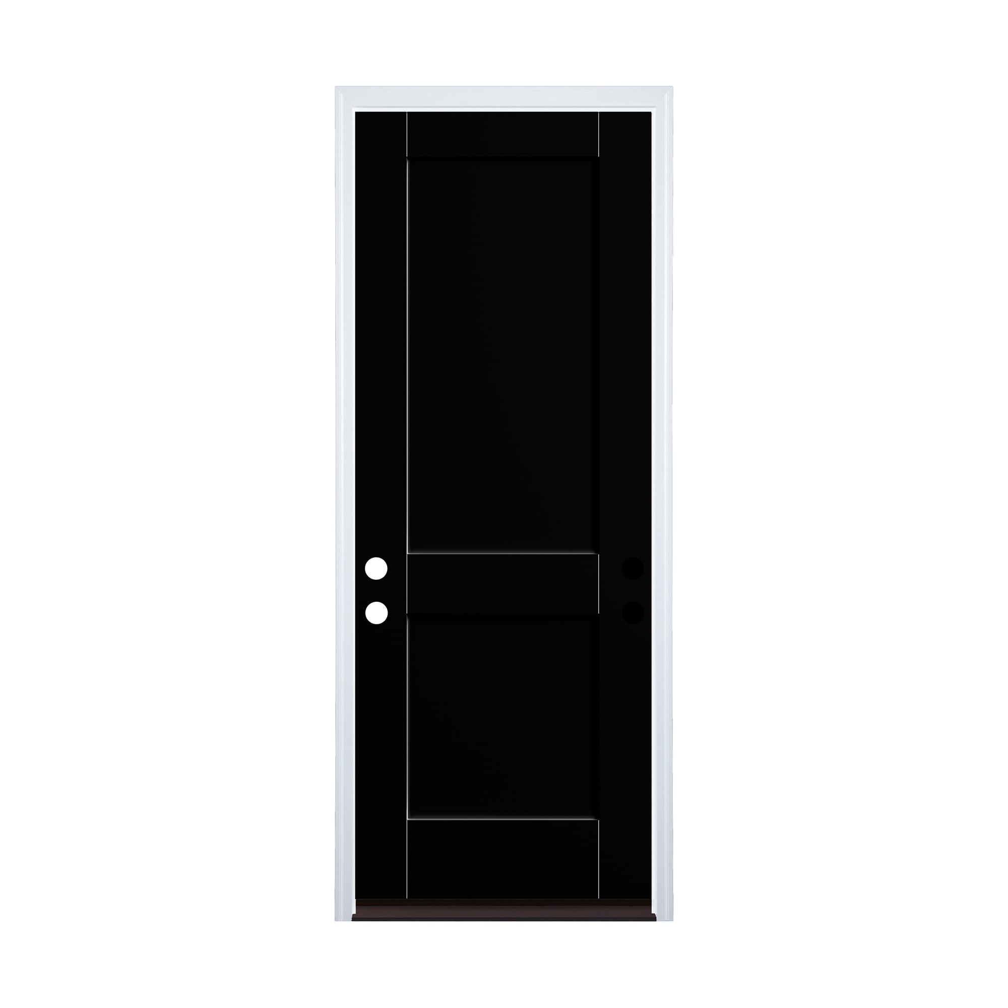 Therma-Tru 36-in x 96-in Fiberglass No Glass Painted Prehung Front Door with Brickmould Insulating Core