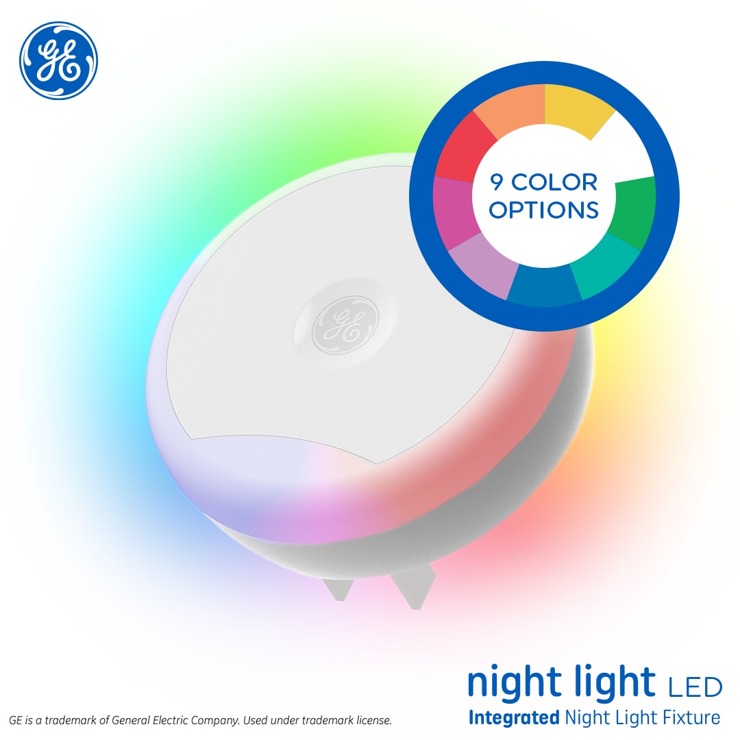 GE Color Changing Ring Nightlight LED Motion Sensor Auto On Off