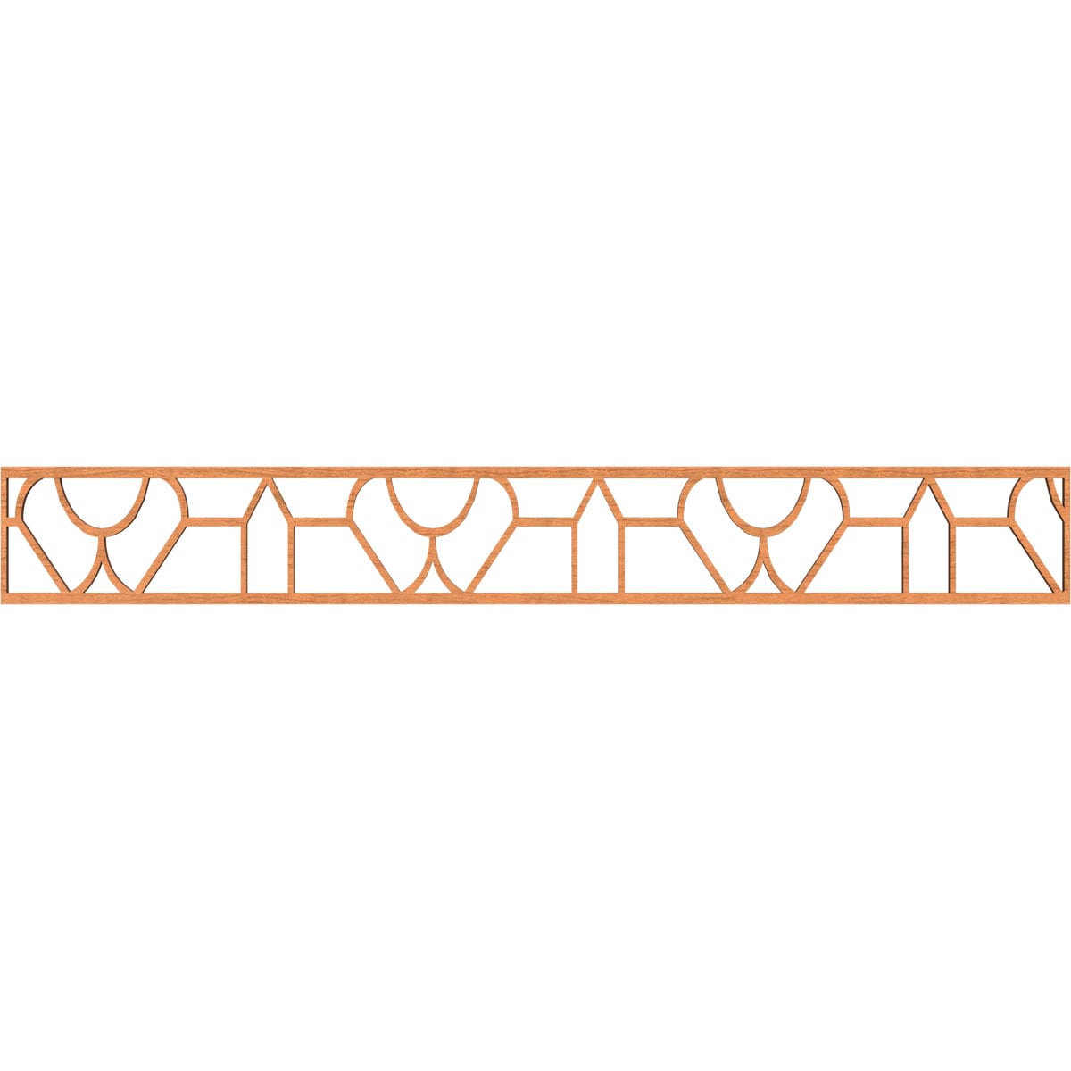 Ekena Millwork MLDA06X46WHICH Whitechapel Fretwork Flat Trim 6-in x 3.86-ft Cherry Brown Unfinished 2156338 Pierced Wall Panel Moulding