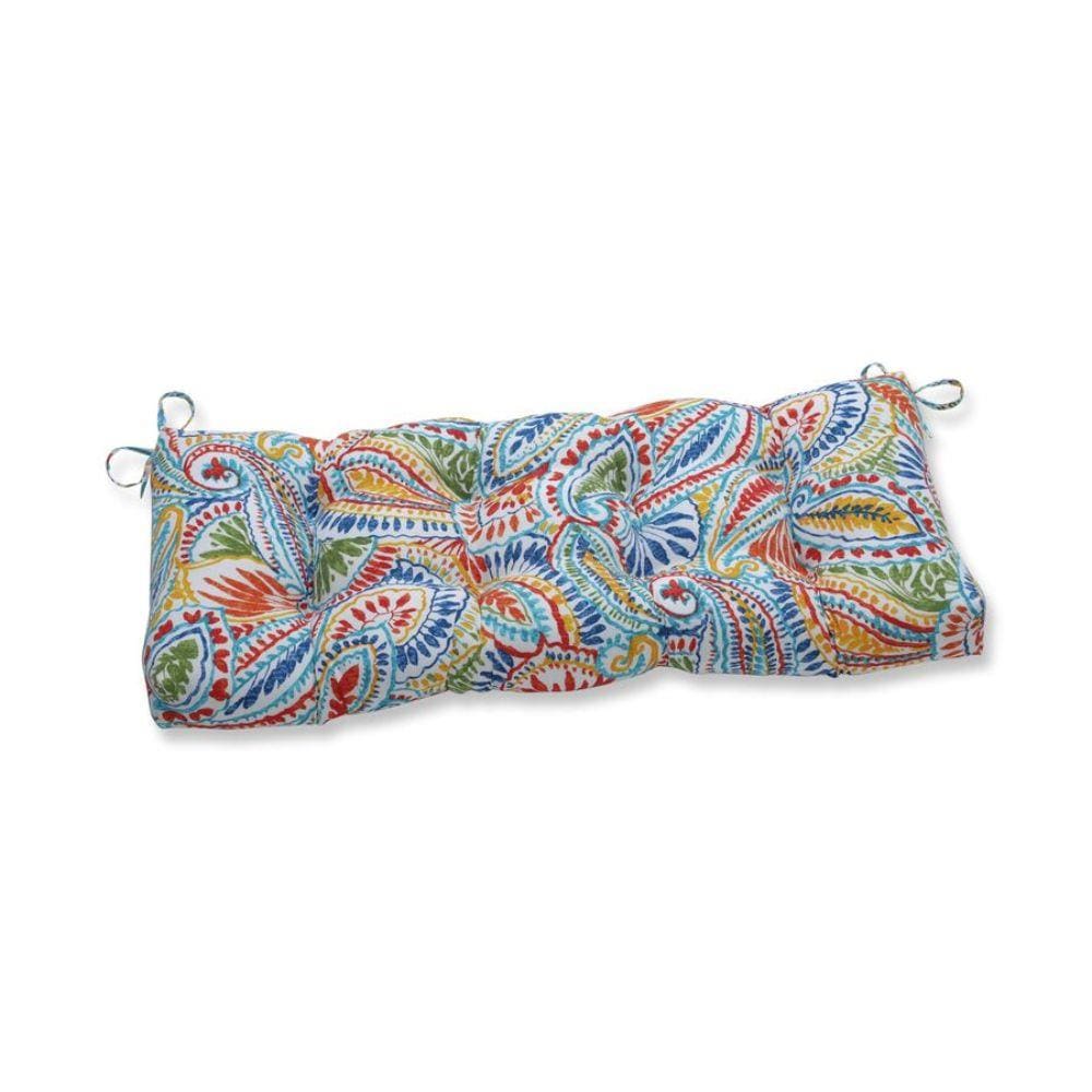 Pillow Perfect 651149 Ummi Multi 48-in x 18-in Multicolored Patio bench cushion