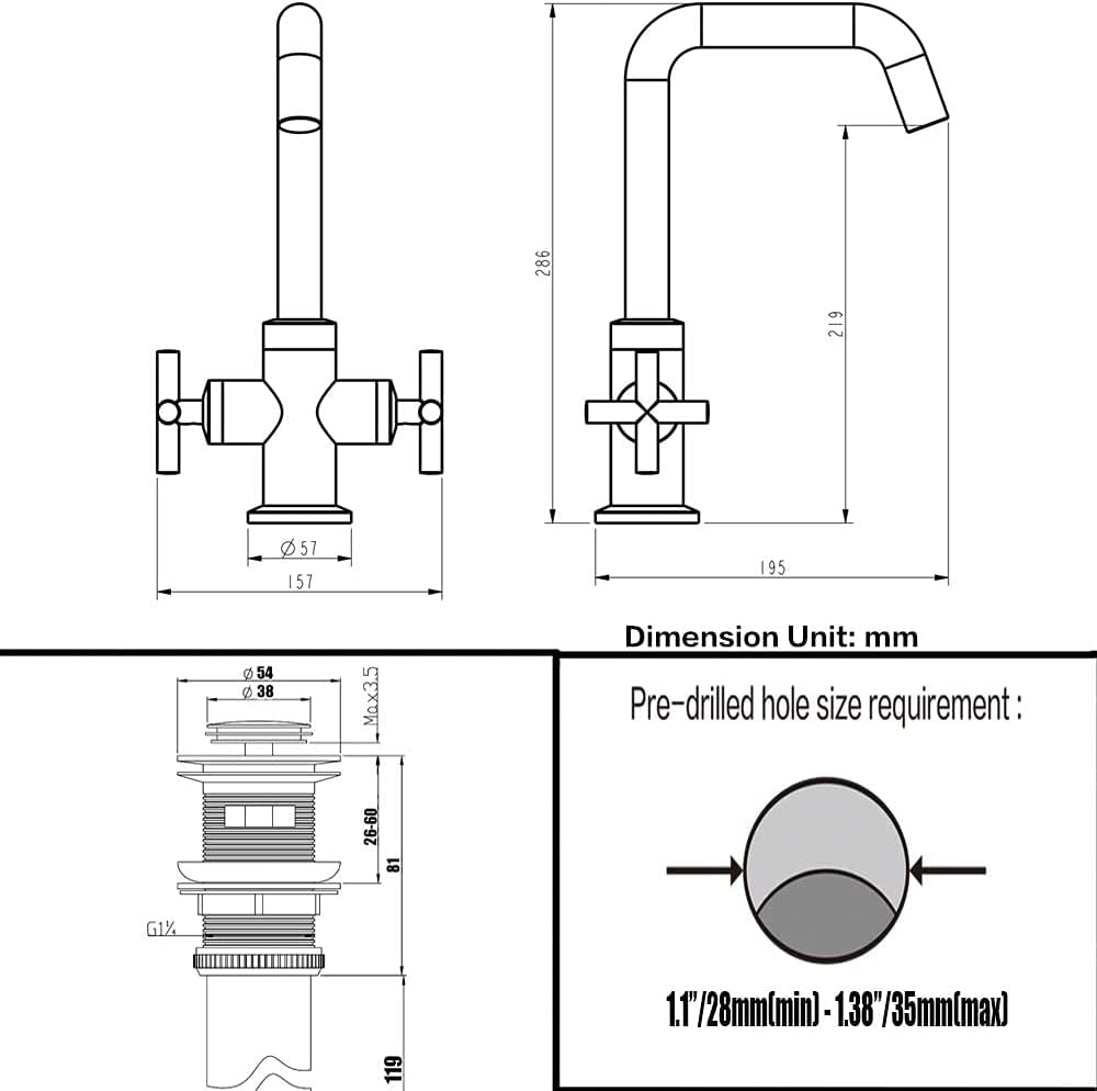 Phiestina LWSGF002-10-BN Lavatory-Faucets - View #4