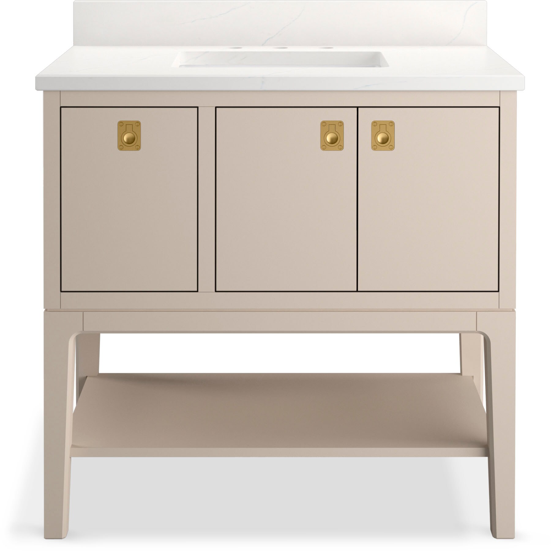 Seagrove Light Clay 36" Bathroom Vanity with Quartz Top