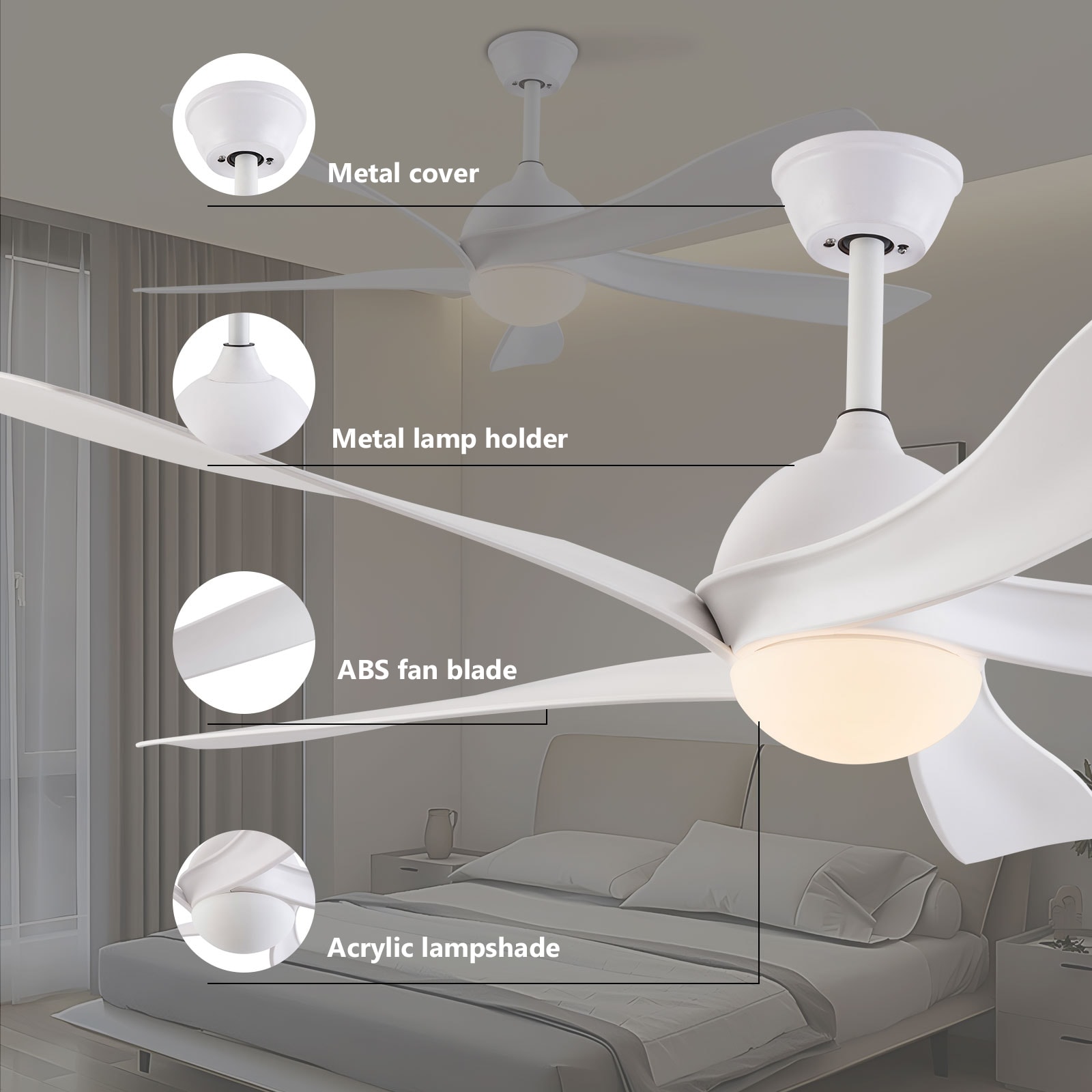 Oukaning JZUCOD-01140099 Ceiling-Fans - View #5
